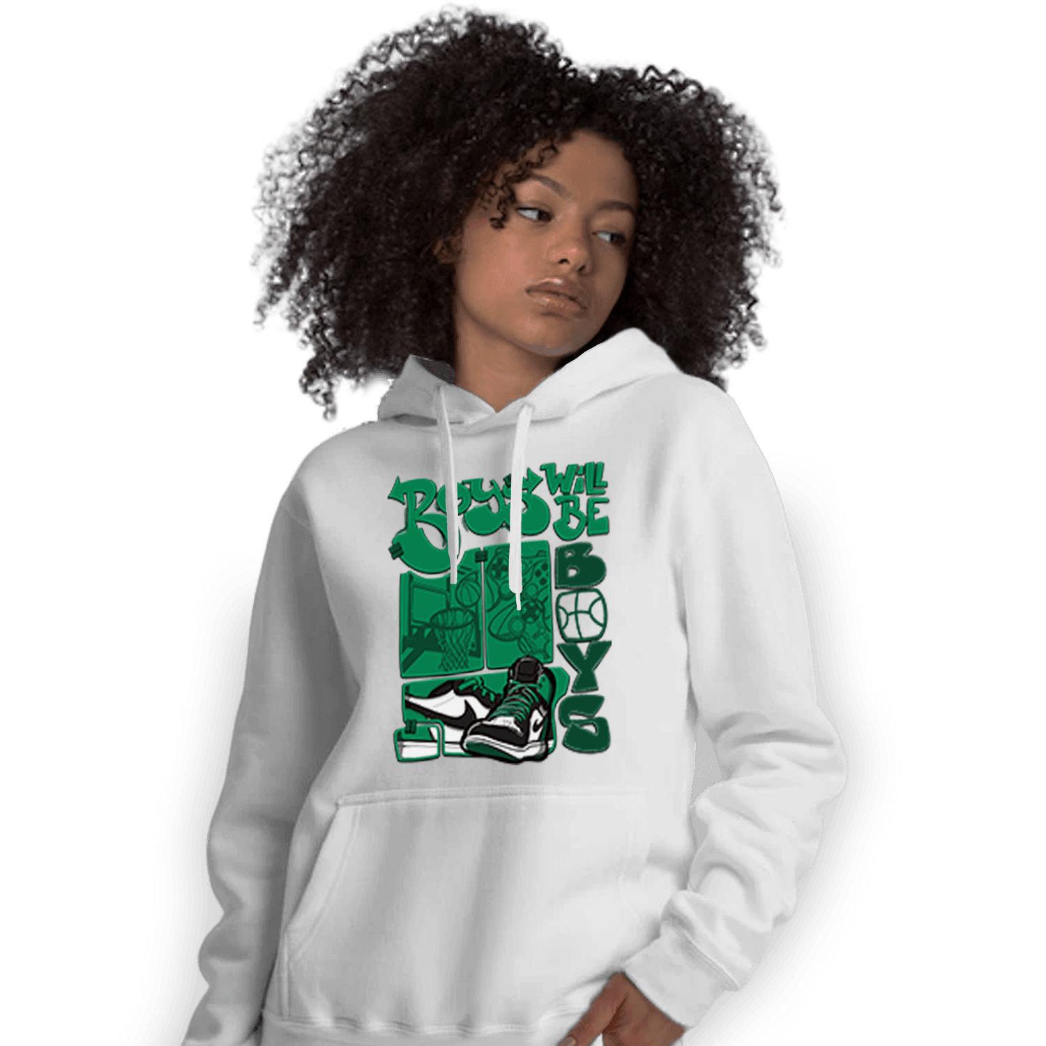 Celtic Lucky Green 1s Hoodie Match Boys Will Be Boys - NastyJamz