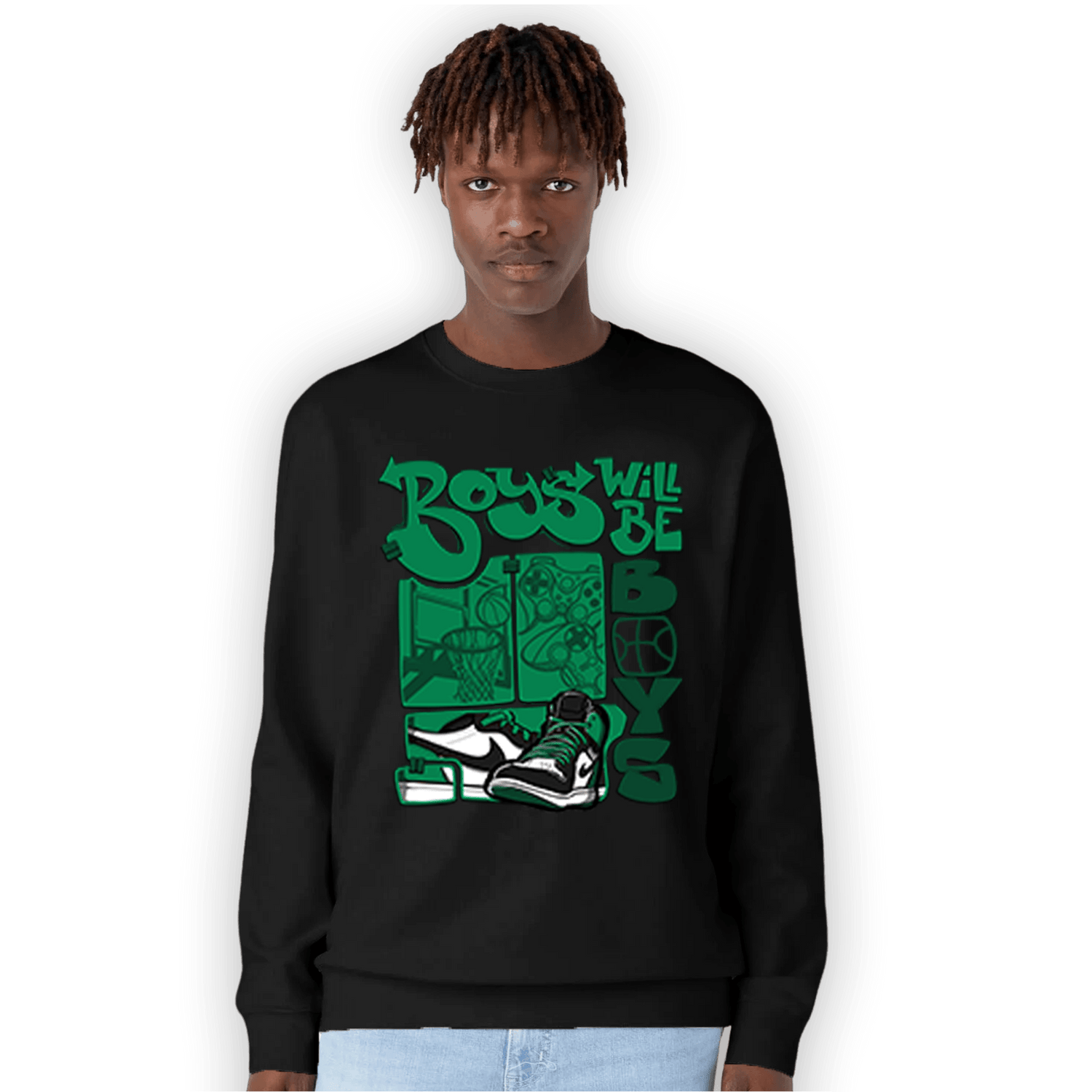 Celtic Lucky Green 1s Sweatshirt Match Boys Will Be Boys - NastyJamz