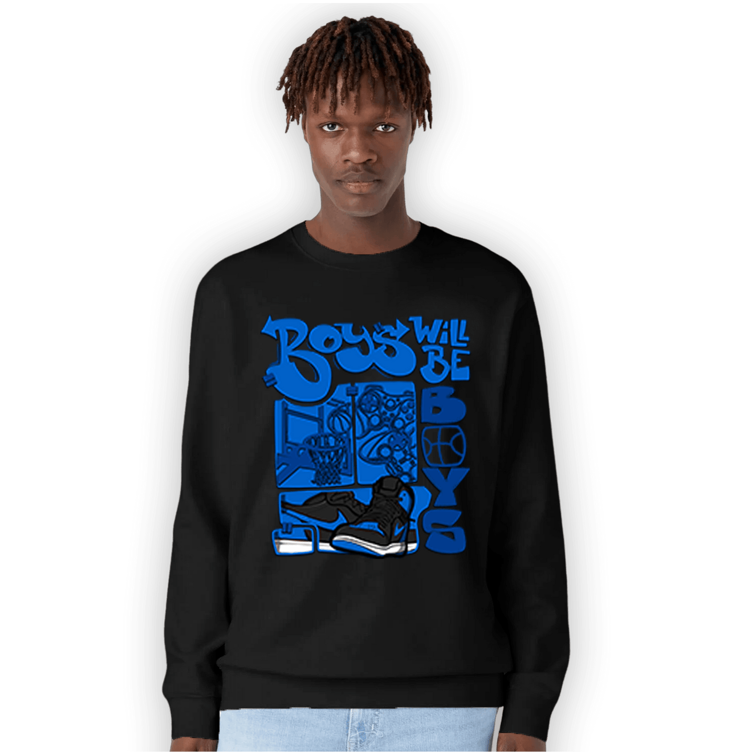 Royal Reimagined 1s Sweatshirt Match Boys Will Be Boys - NastyJamz