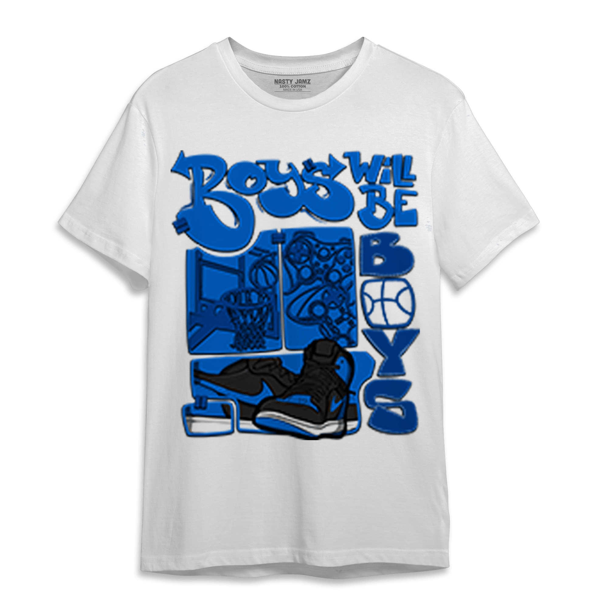 Royal Reimagined 1s T Shirt Match Boys Will Be Boys - NastyJamz