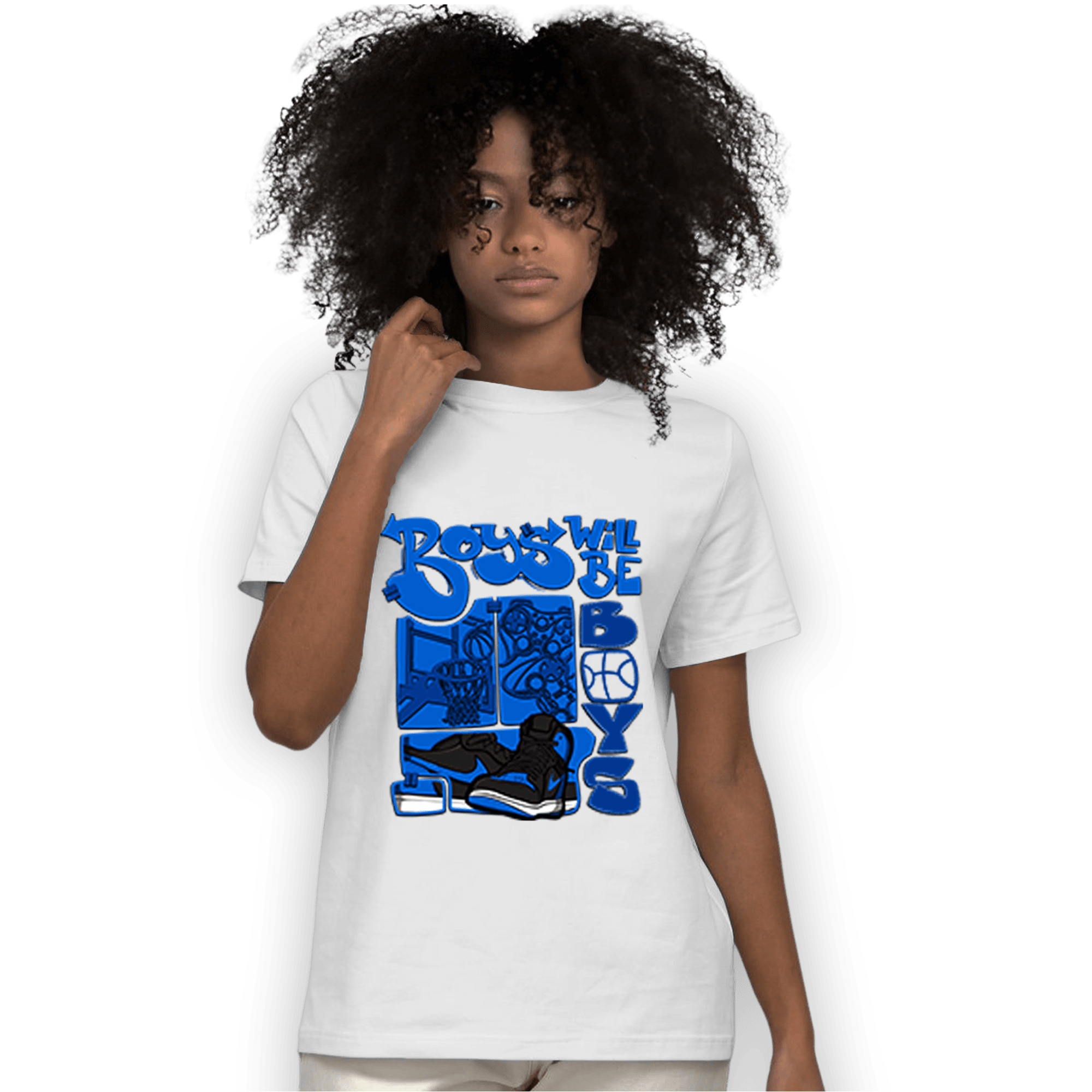 Royal Reimagined 1s T Shirt Match Boys Will Be Boys - NastyJamz