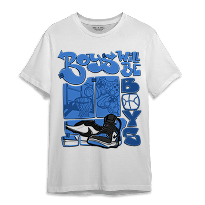 University Blue Toe 1s T Shirt Match Boys Will Be Boys - NastyJamz