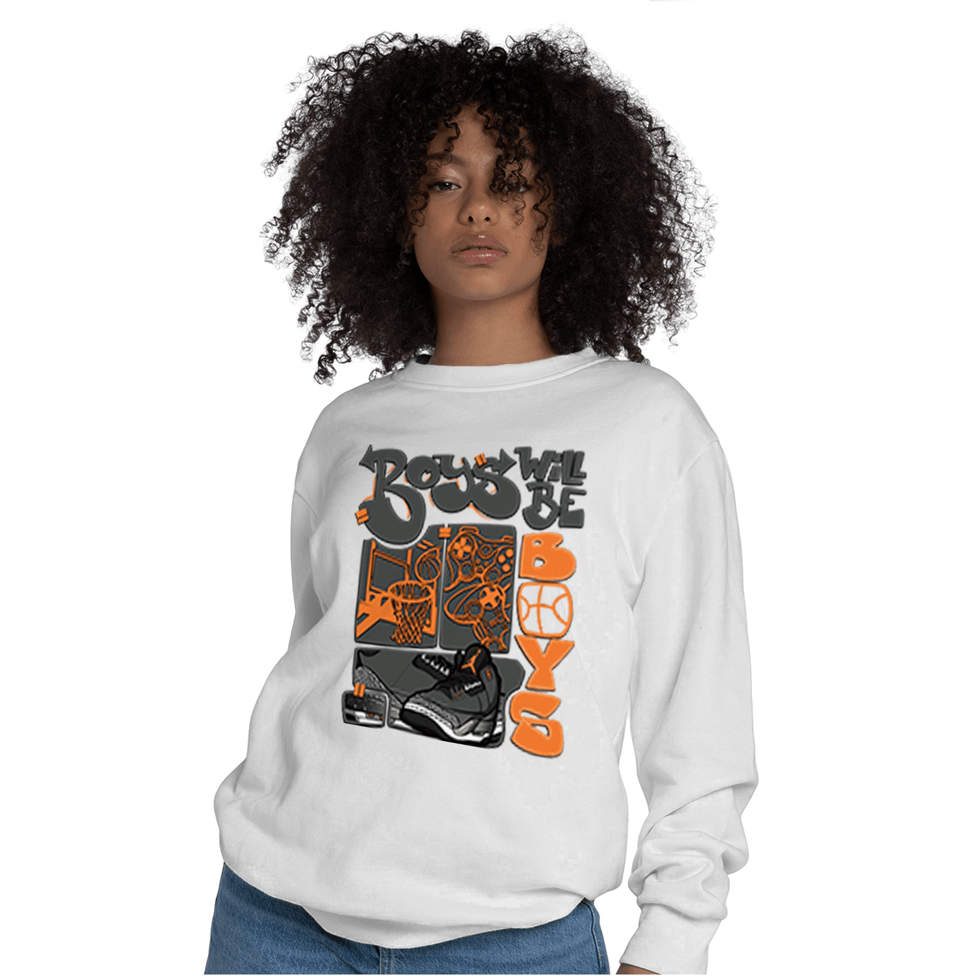 Fear Pack 3s Sweatshirt Match Boys Will Be Boys - NastyJamz