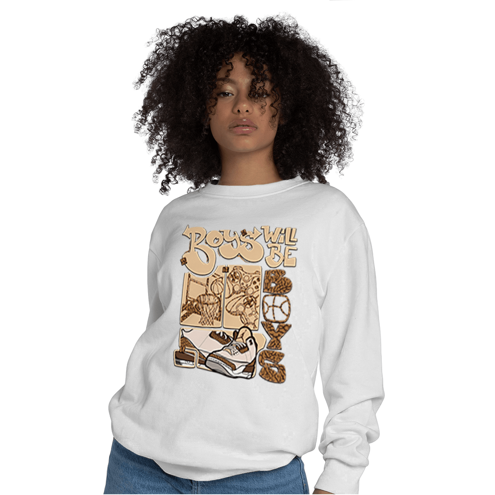 Palomino 3s Sweatshirt Match Boys Will Be Boys - NastyJamz