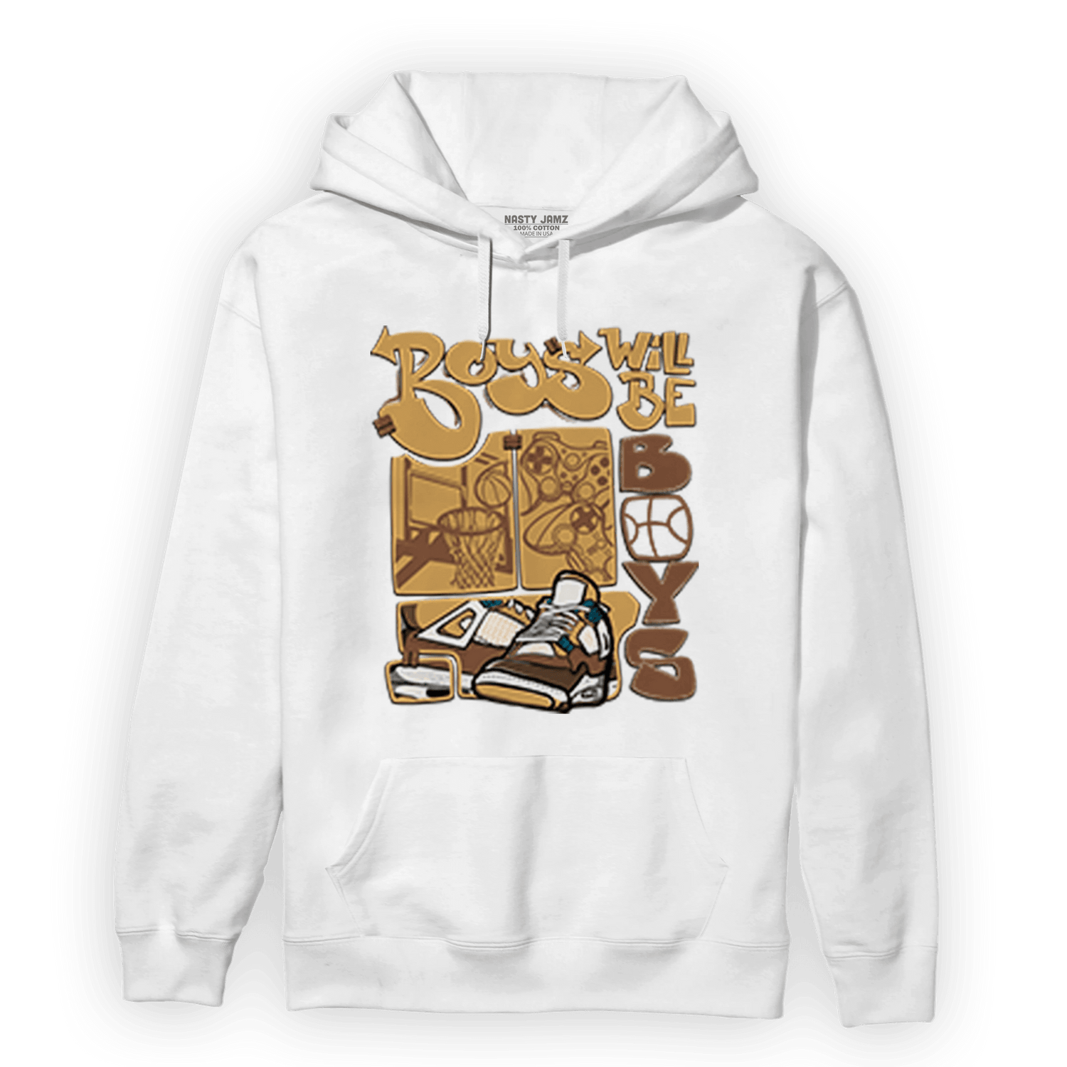 Cacao Wow 4s Hoodie Match Boys Will Be Boys - NastyJamz