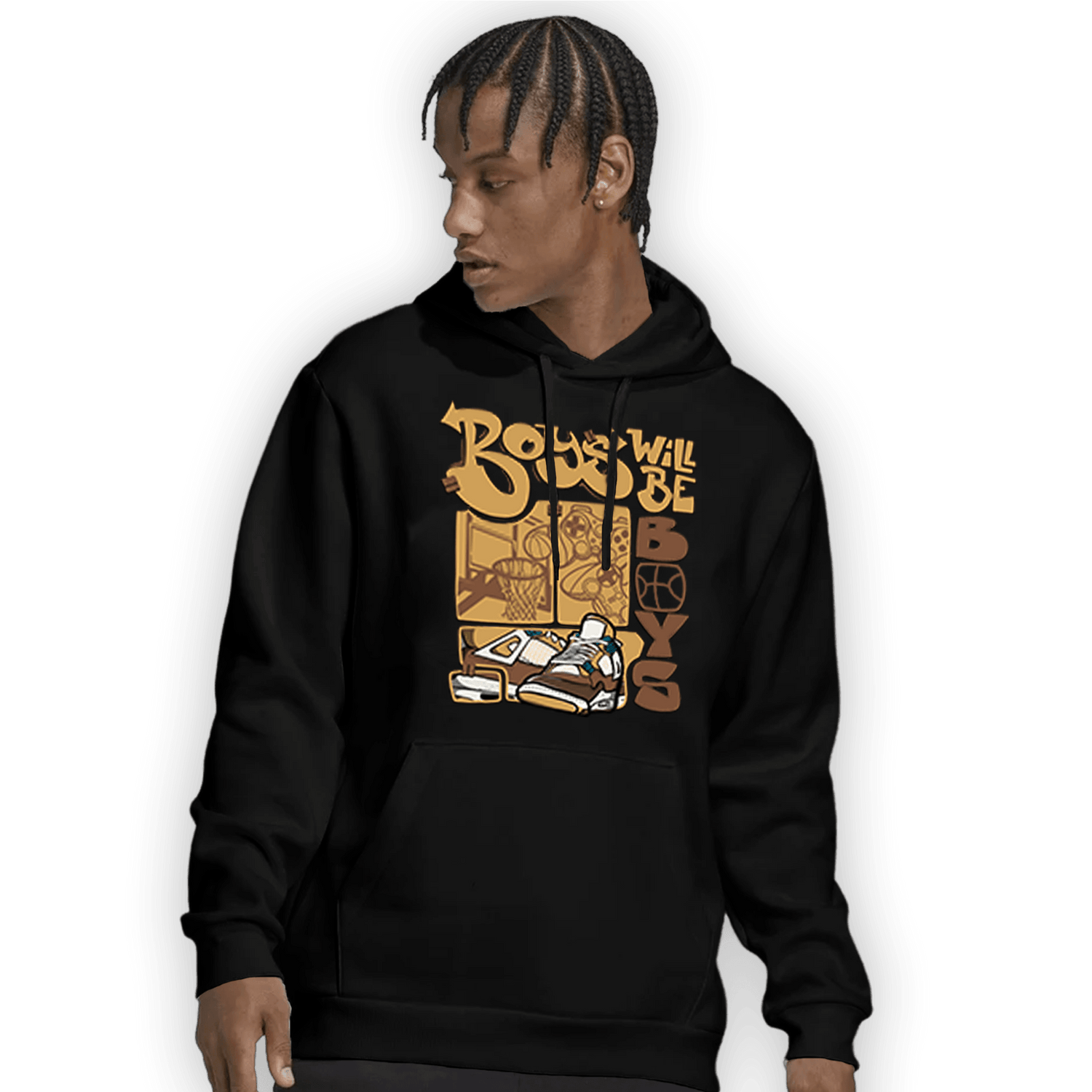 Cacao Wow 4s Hoodie Match Boys Will Be Boys - NastyJamz