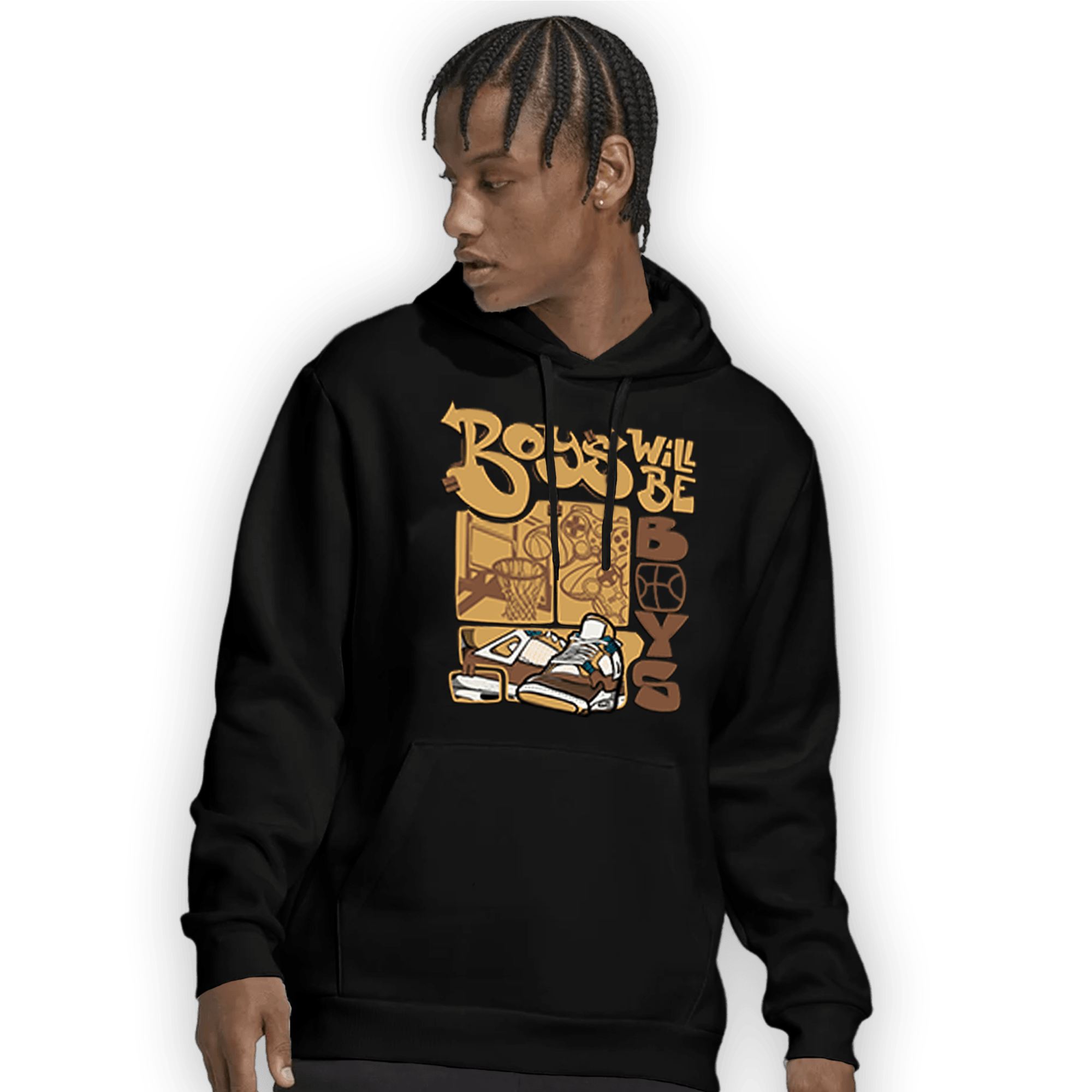 Cacao Wow 4s Hoodie Match Boys Will Be Boys - NastyJamz