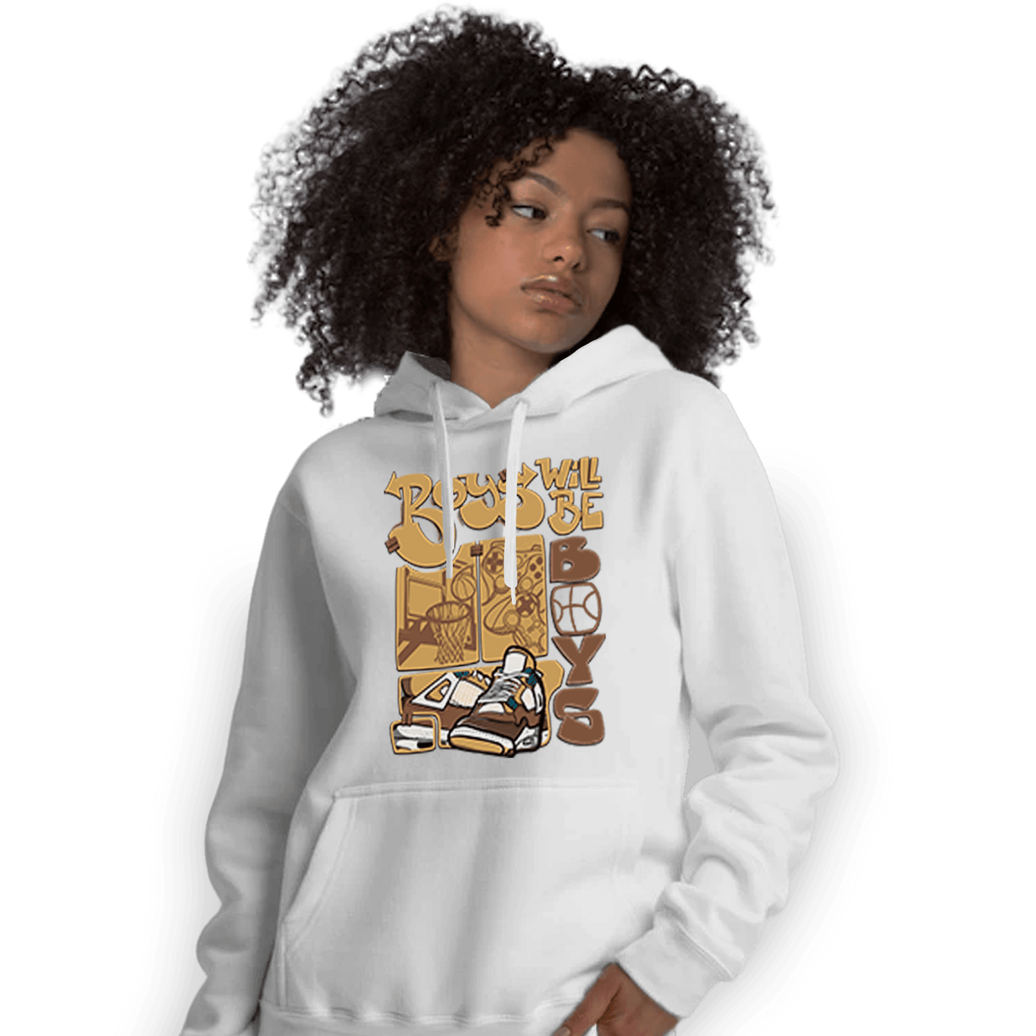 Cacao Wow 4s Hoodie Match Boys Will Be Boys - NastyJamz