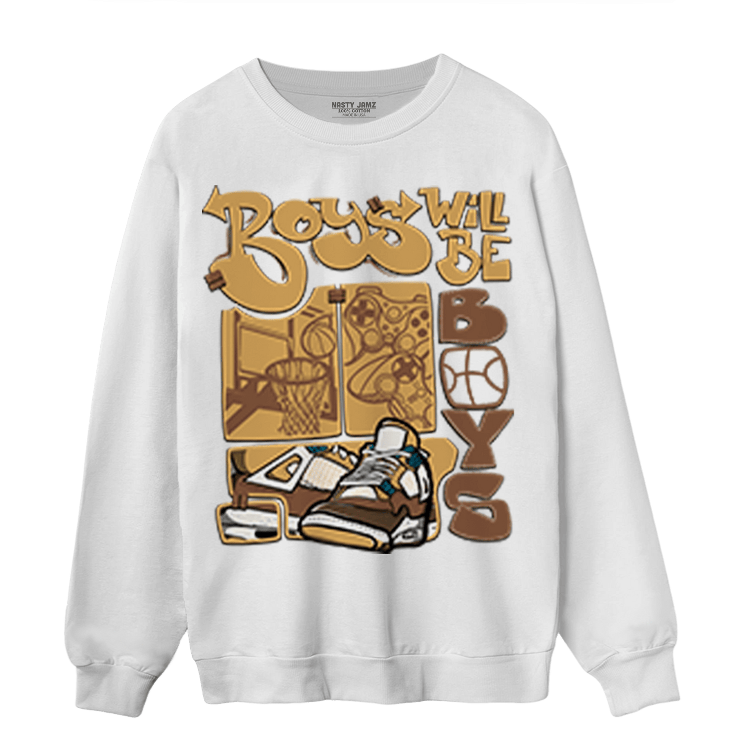 Cacao Wow 4s Sweatshirt Match Boys Will Be Boys - NastyJamz
