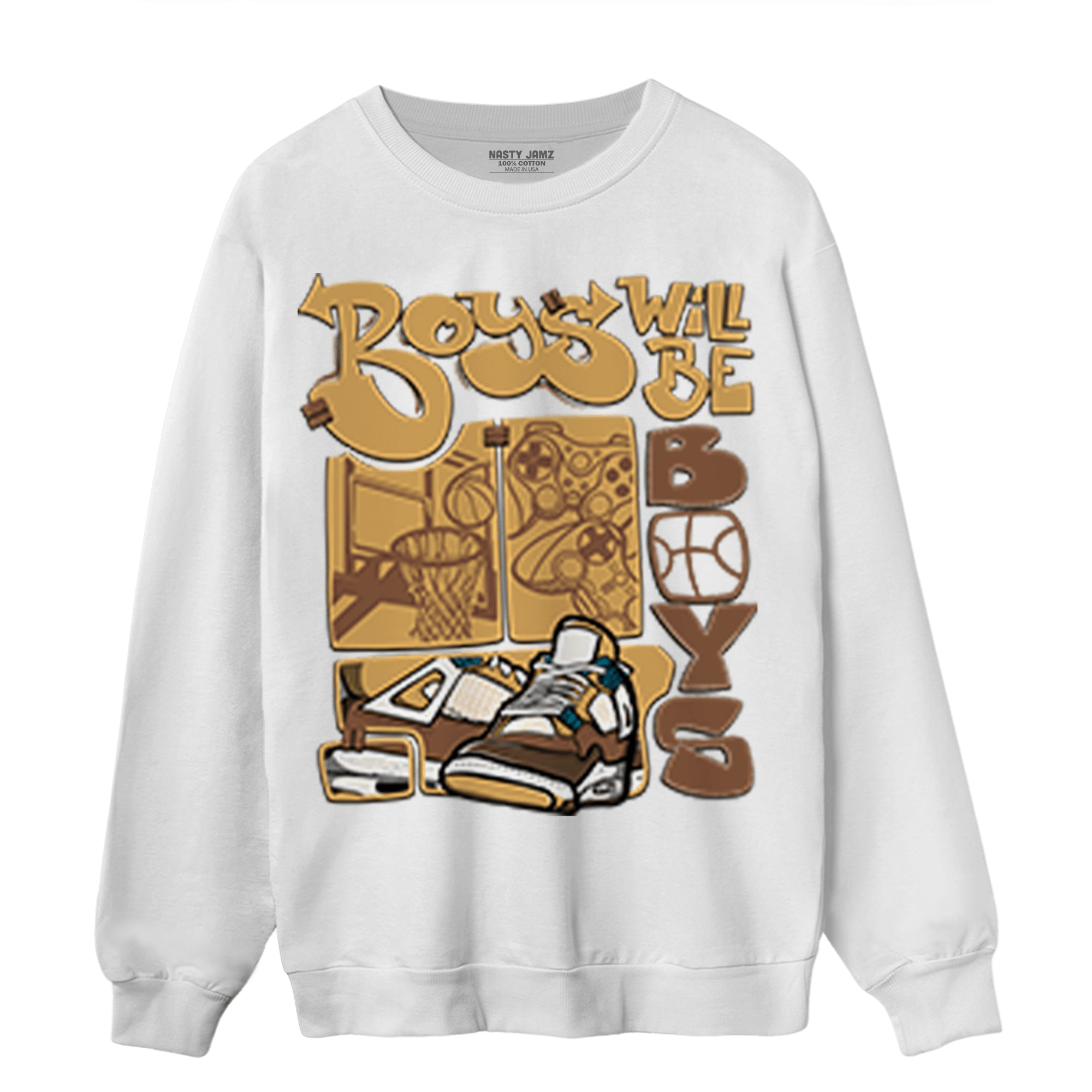 Cacao Wow 4s Sweatshirt Match Boys Will Be Boys - NastyJamz