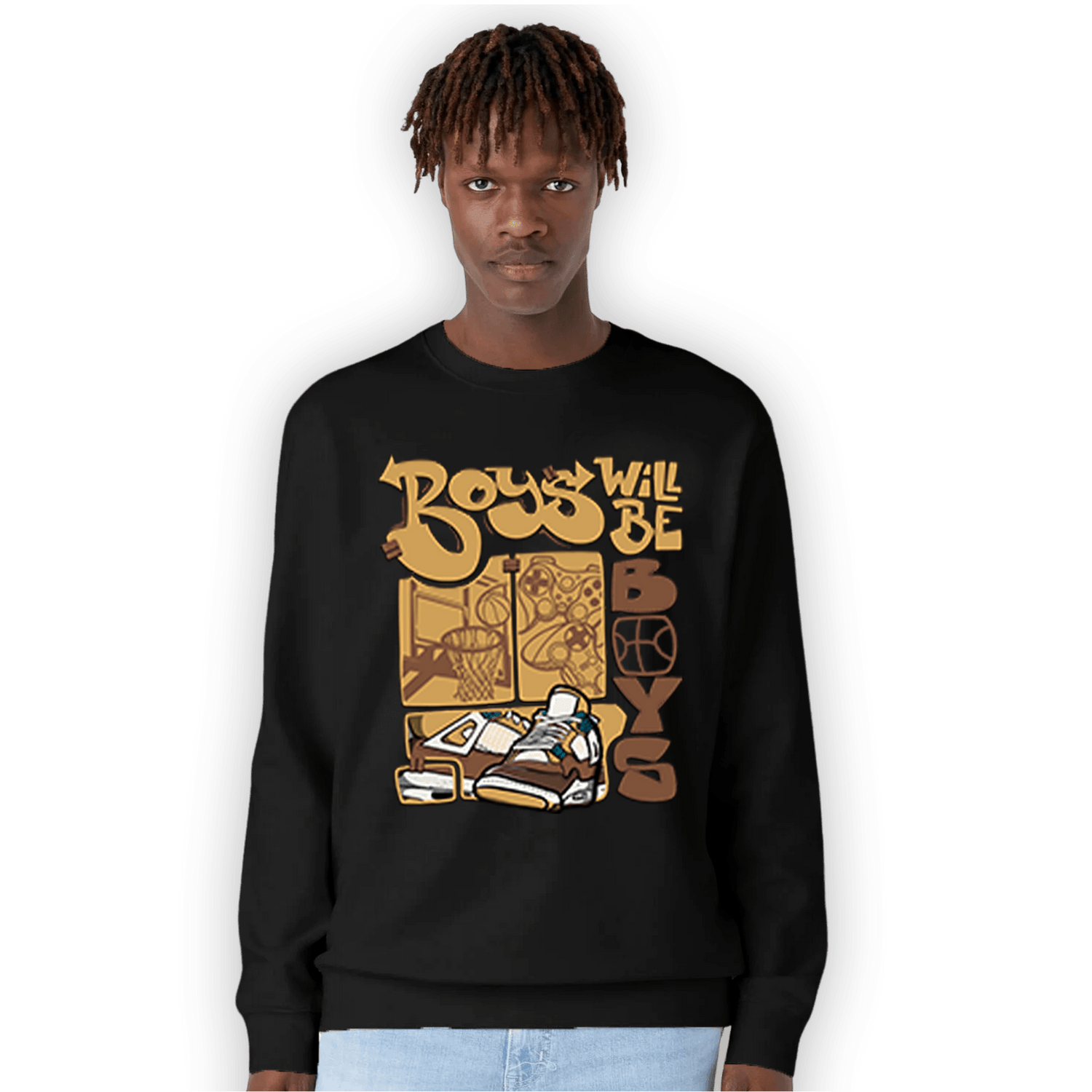 Cacao Wow 4s Sweatshirt Match Boys Will Be Boys - NastyJamz