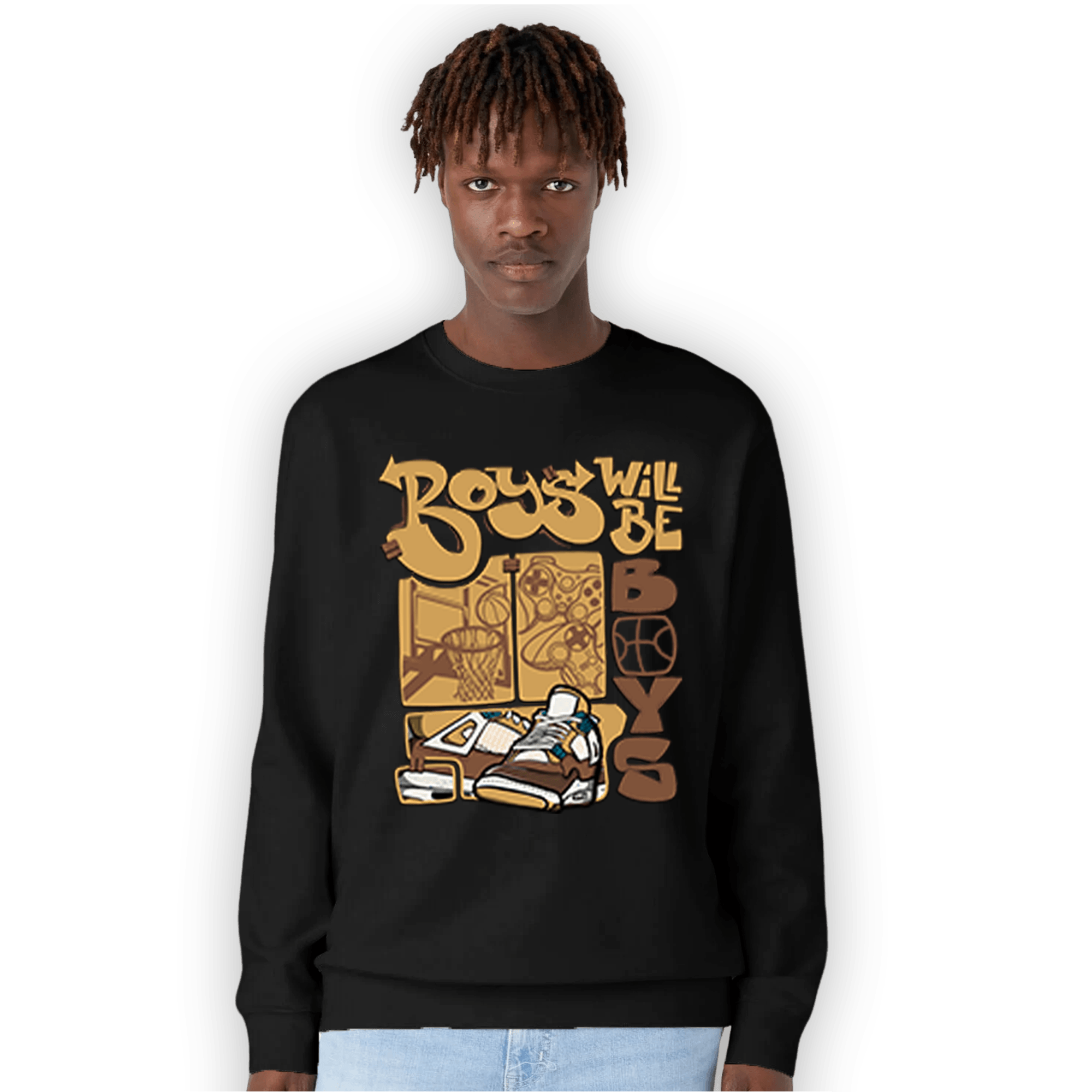Cacao Wow 4s Sweatshirt Match Boys Will Be Boys - NastyJamz