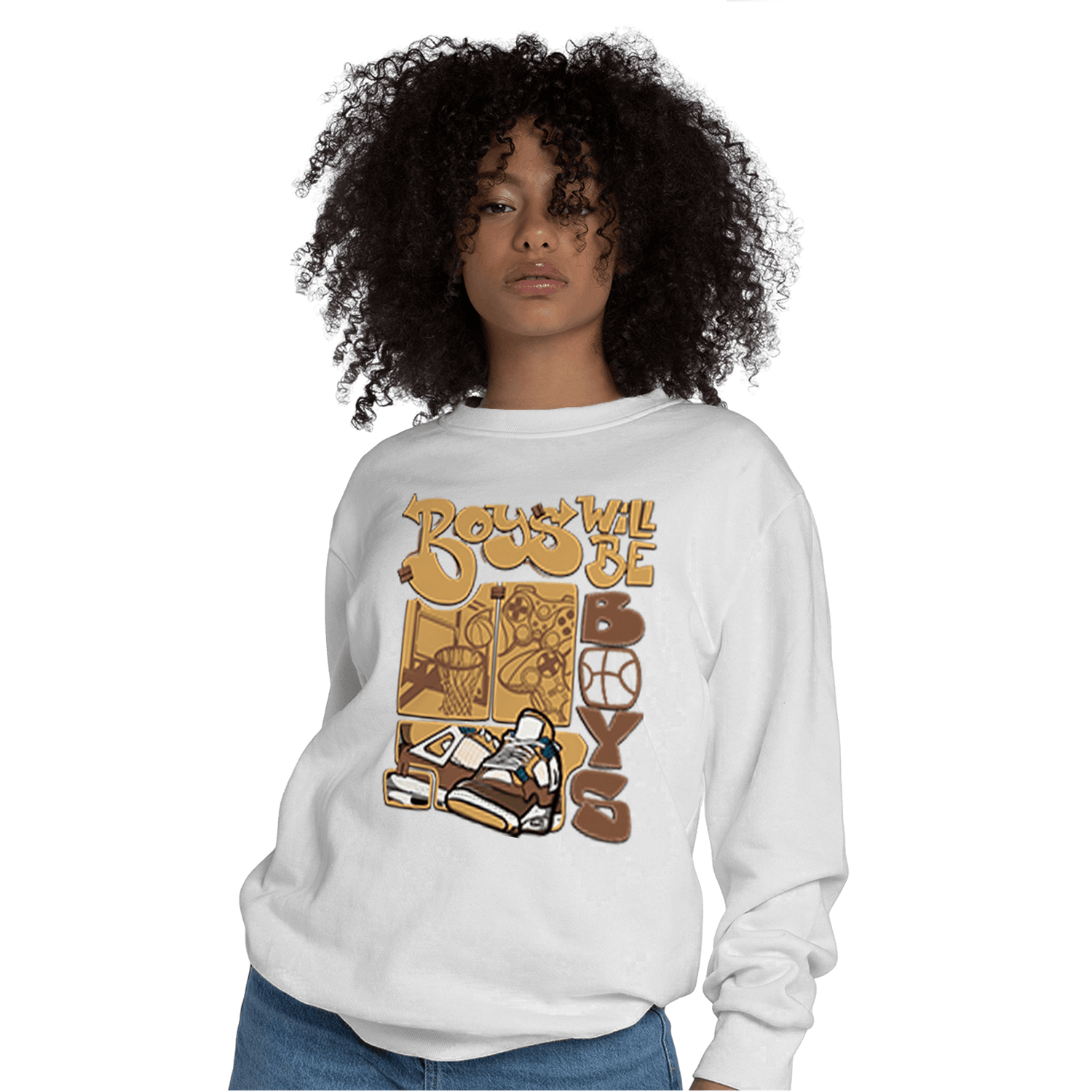 Cacao Wow 4s Sweatshirt Match Boys Will Be Boys - NastyJamz