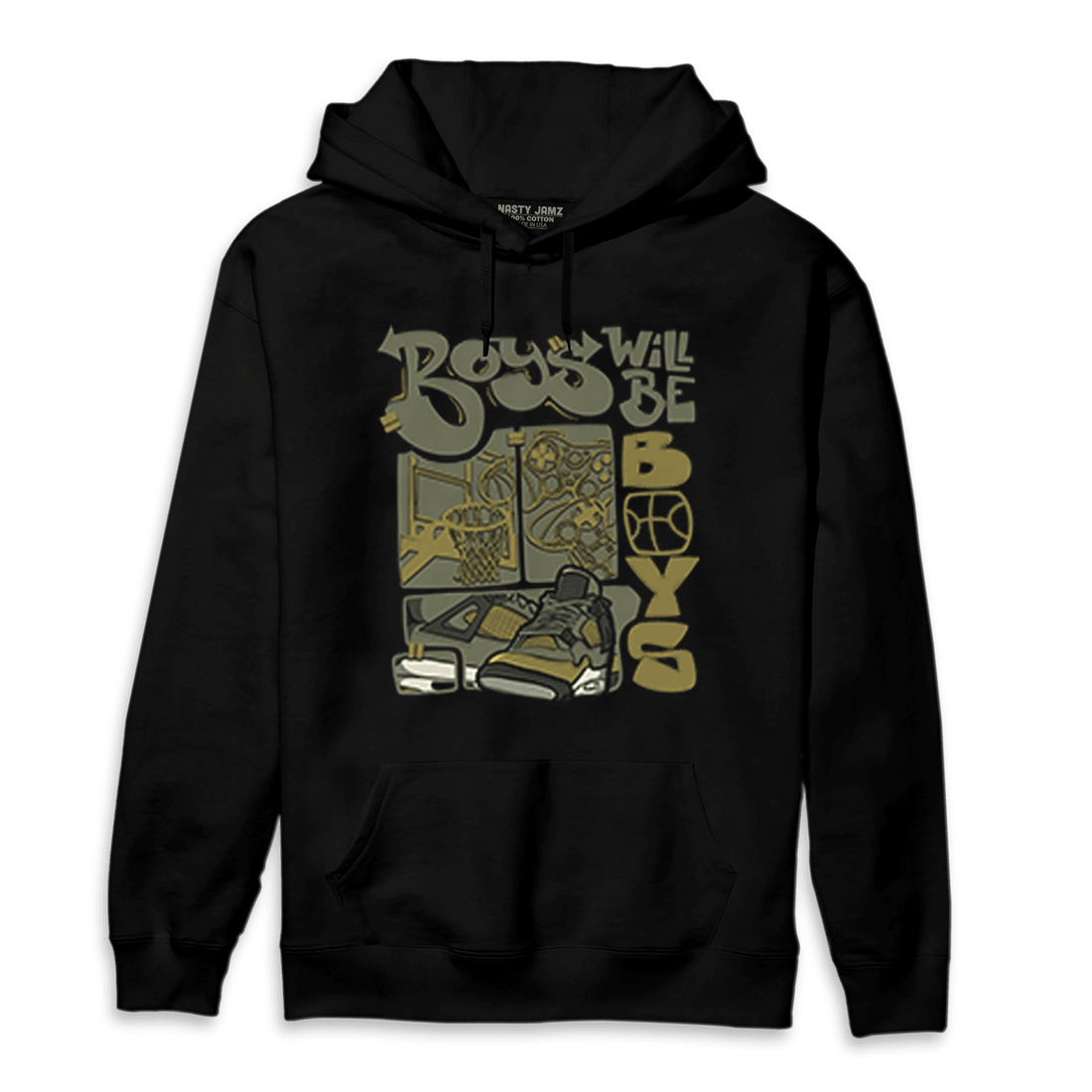 SE Craft Medium Olive 4s Hoodie Match Boys Will Be Boys - NastyJamz