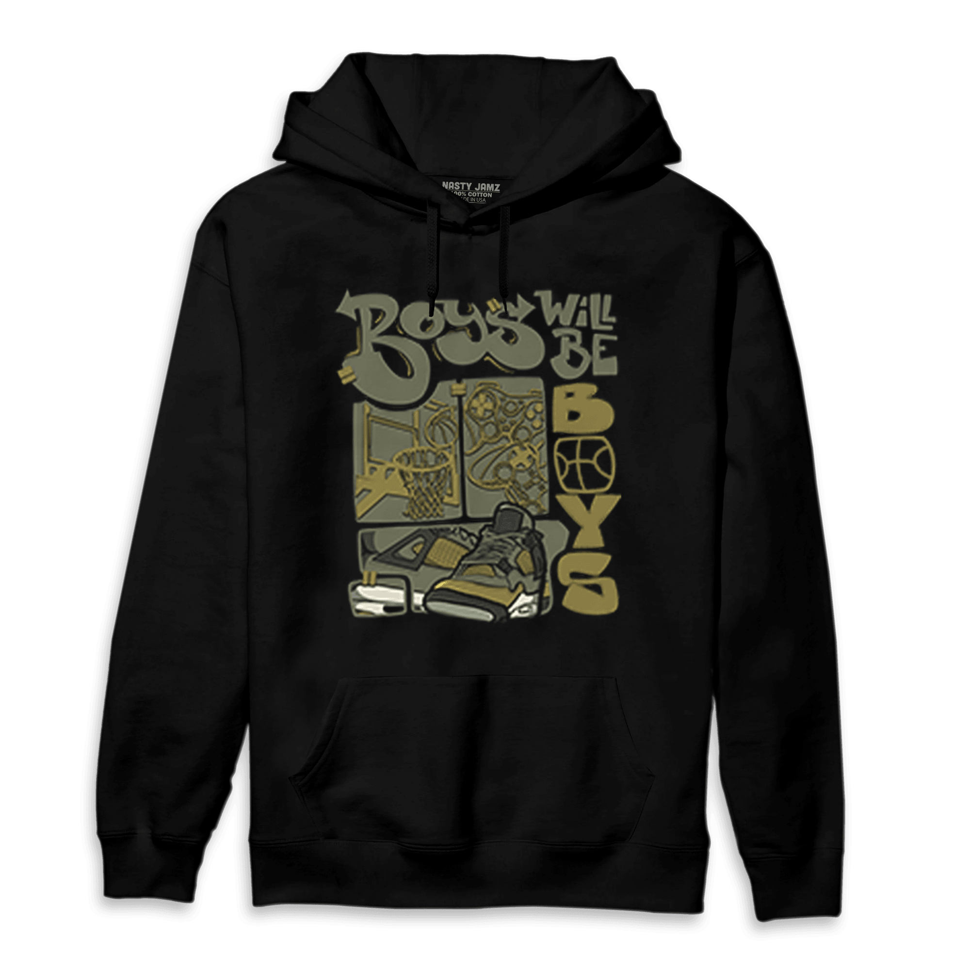 SE Craft Medium Olive 4s Hoodie Match Boys Will Be Boys - NastyJamz