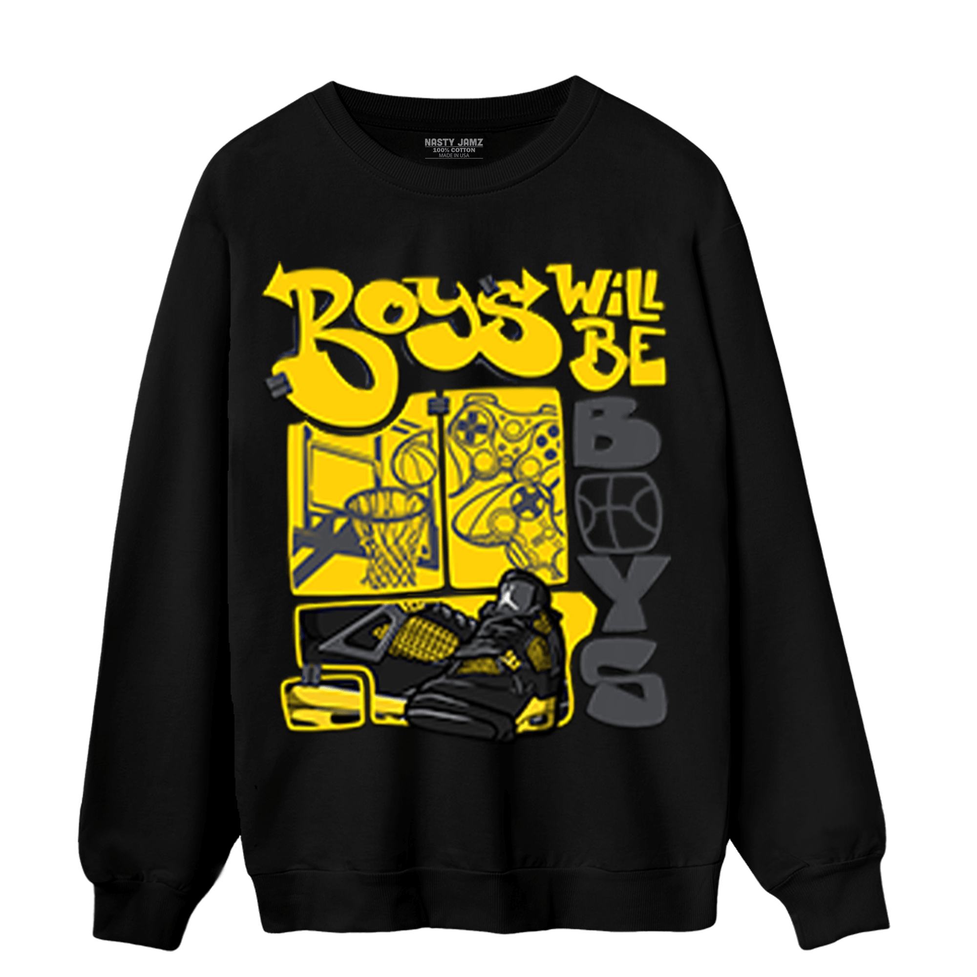 Thunder 4s Sweatshirt Match Boys Will Be Boys - NastyJamz