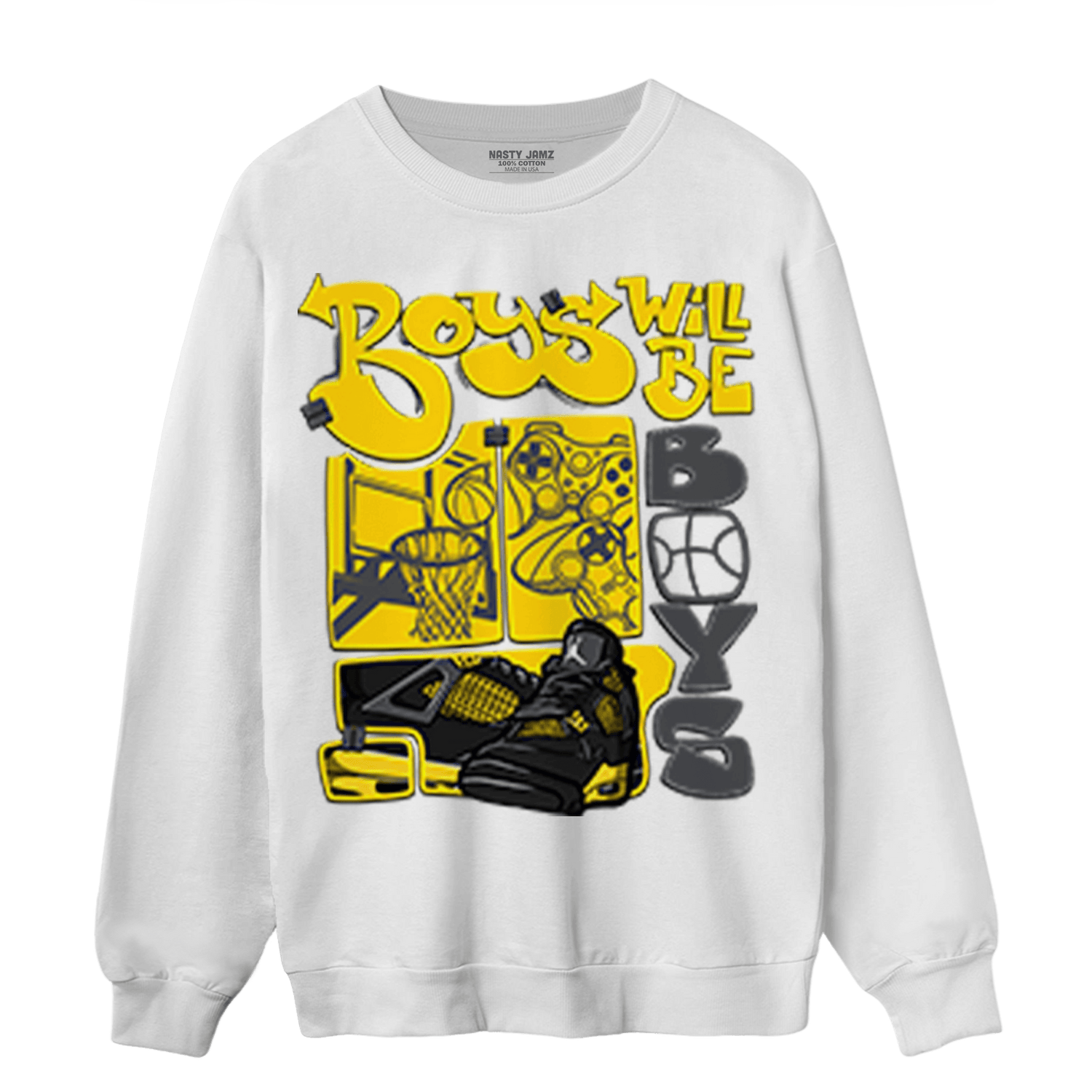 Thunder 4s Sweatshirt Match Boys Will Be Boys - NastyJamz
