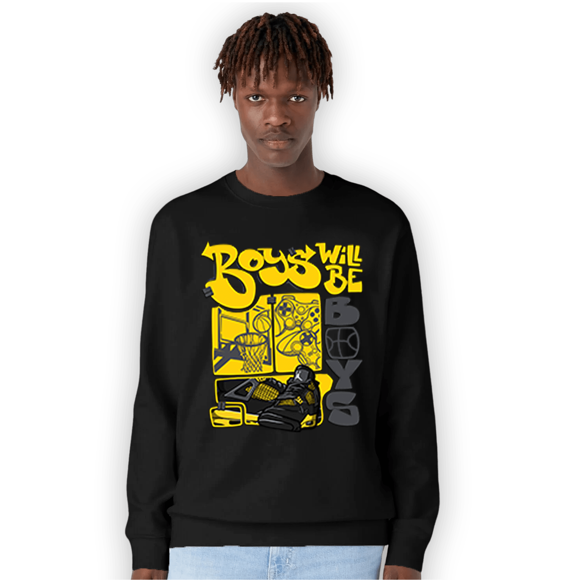 Thunder 4s Sweatshirt Match Boys Will Be Boys - NastyJamz