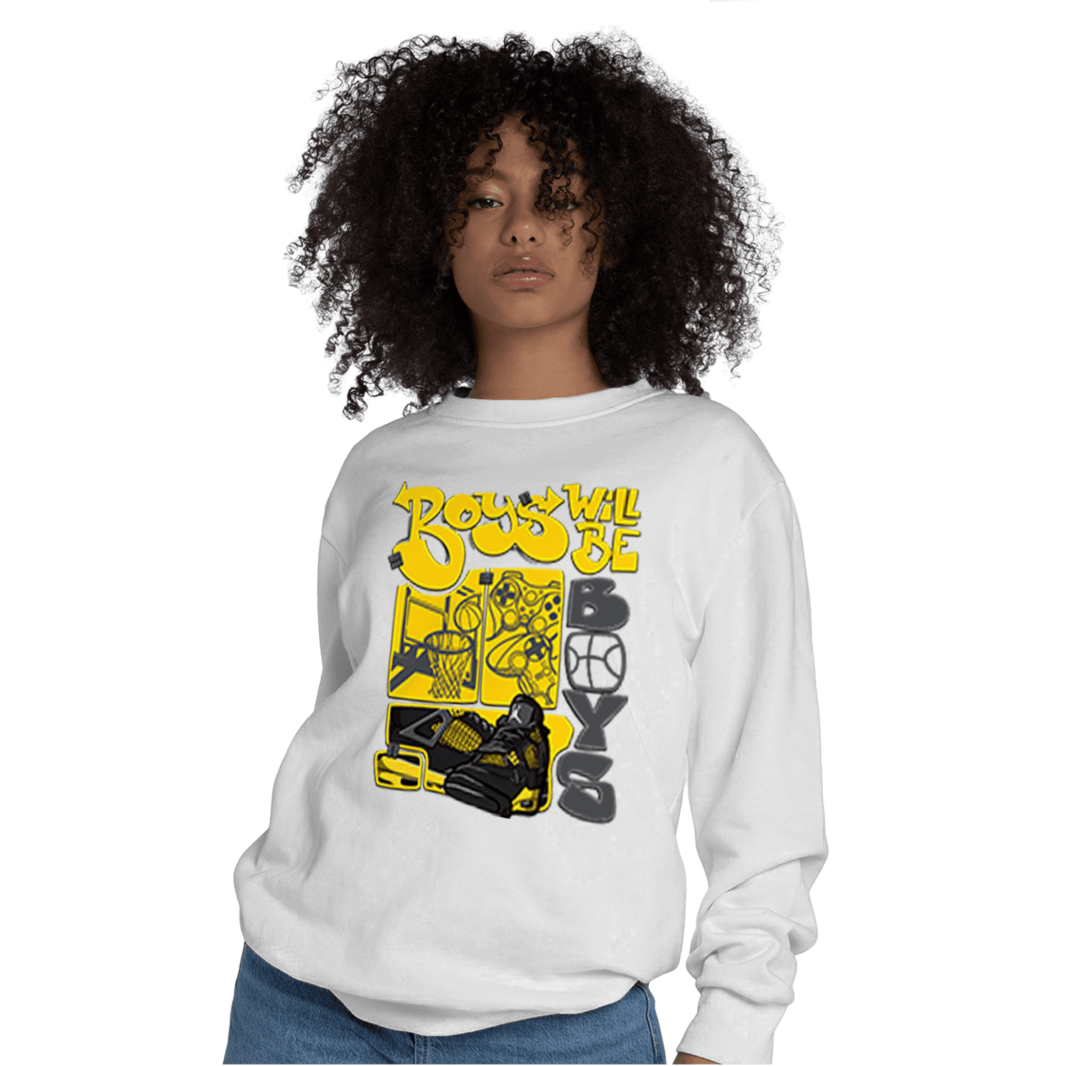 Thunder 4s Sweatshirt Match Boys Will Be Boys - NastyJamz