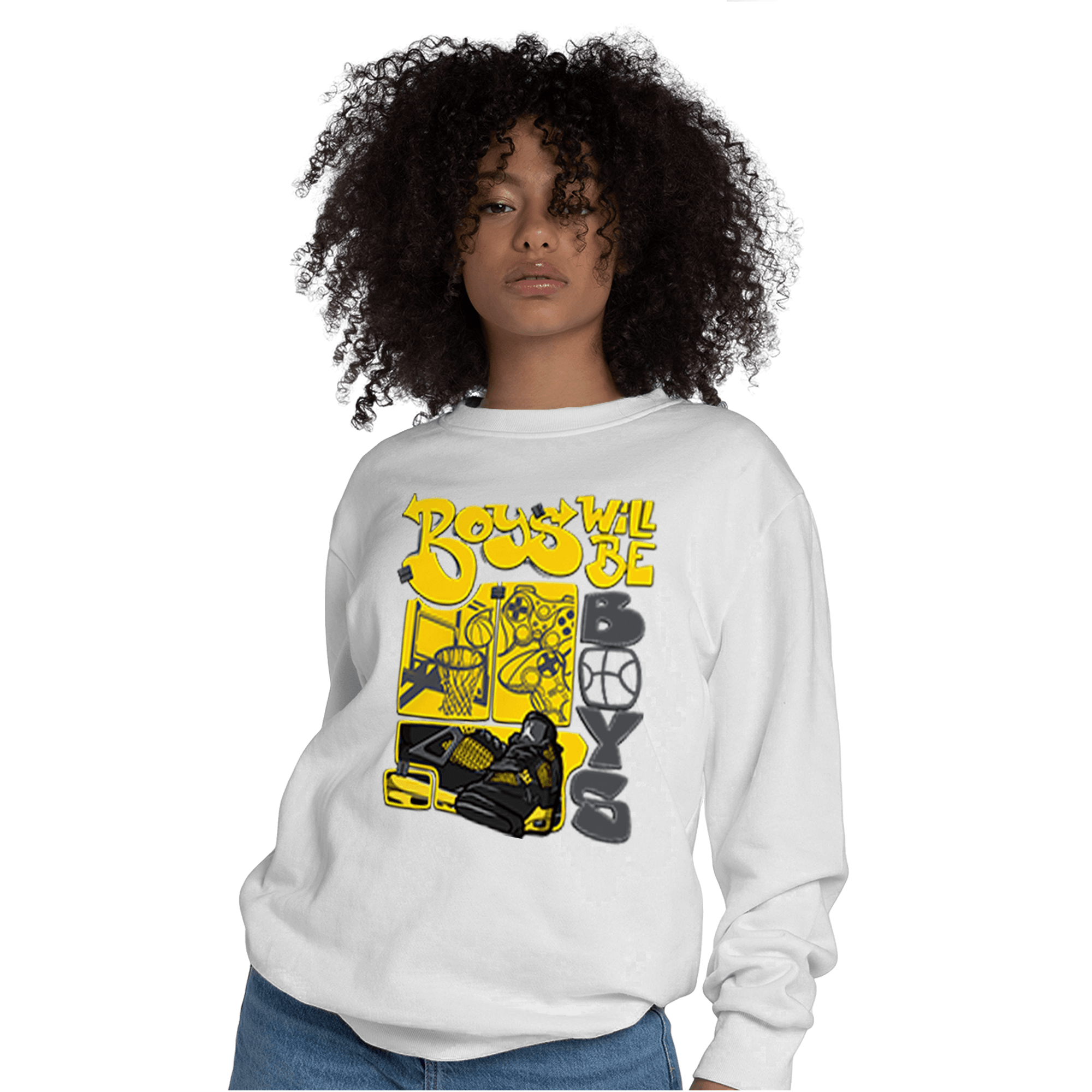 Thunder 4s Sweatshirt Match Boys Will Be Boys - NastyJamz