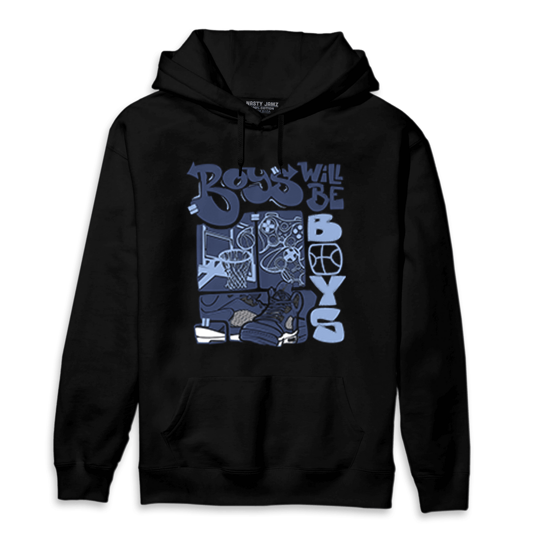 Midnight Navy 5s Hoodie Match Boys Will Be Boys - NastyJamz