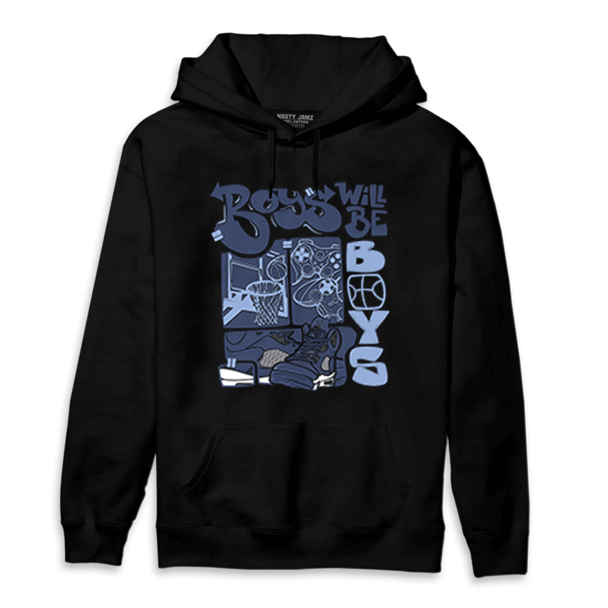 Midnight Navy 5s Hoodie Match Boys Will Be Boys - NastyJamz