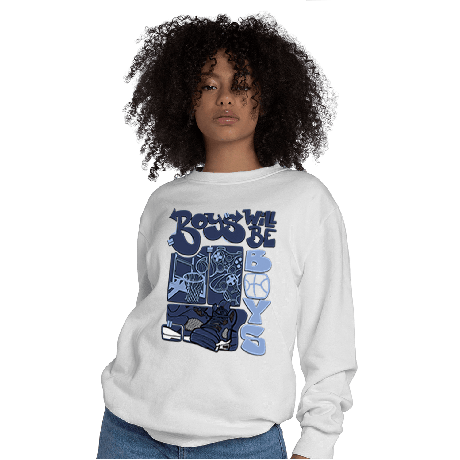 Midnight Navy 5s Sweatshirt Match Boys Will Be Boys - NastyJamz