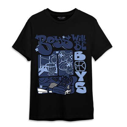 Midnight Navy 5s T Shirt Match Boys Will Be Boys - NastyJamz