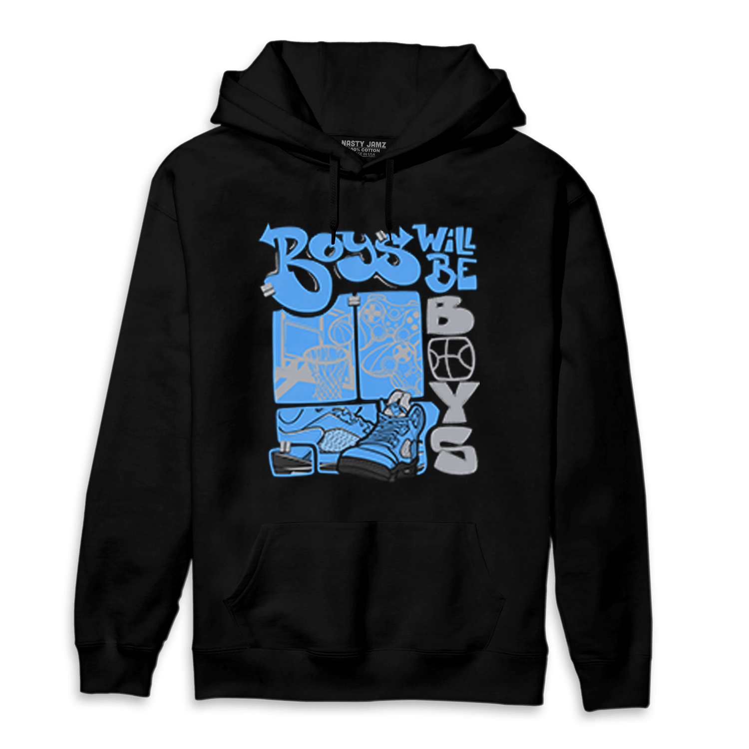 University Blue 5s Hoodie Match Boys Will Be Boys - NastyJamz