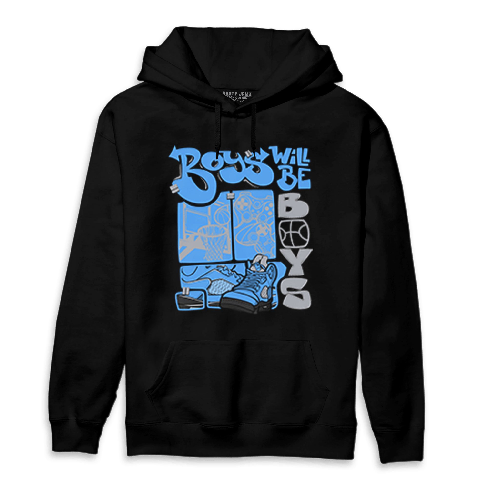 University Blue 5s Hoodie Match Boys Will Be Boys - NastyJamz