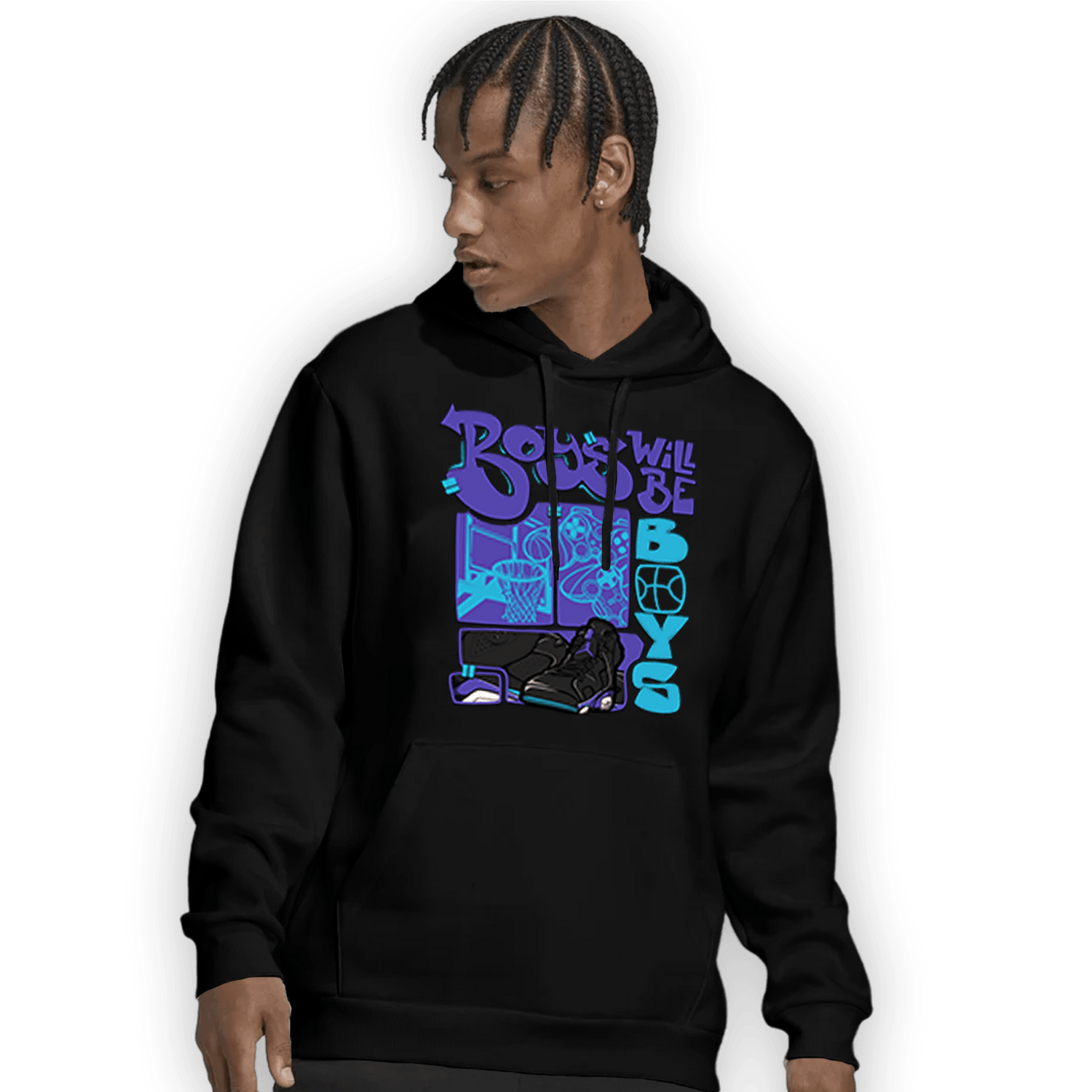Aqua 6s Hoodie Match Boys Will Be Boys - NastyJamz