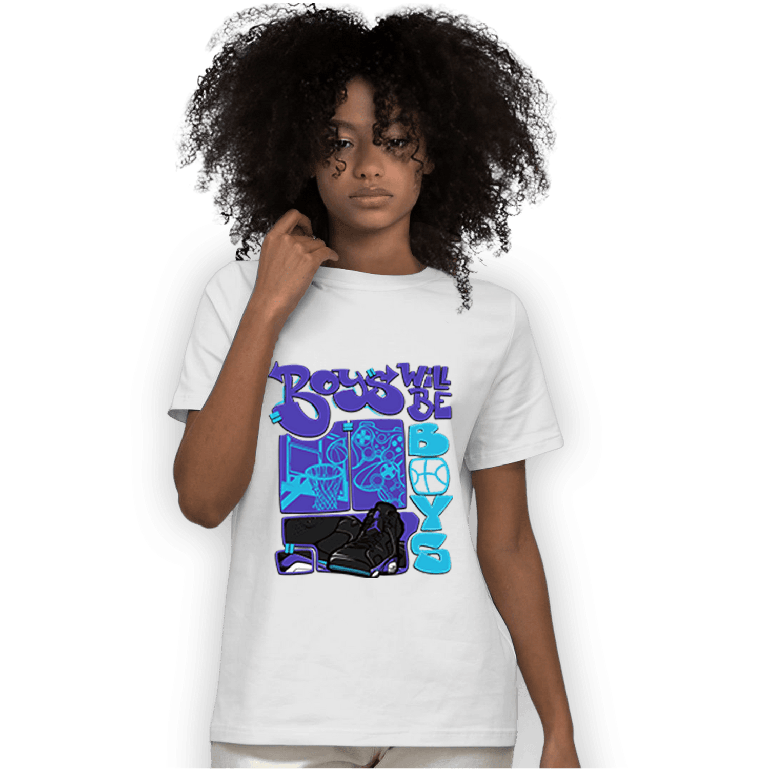 Aqua 6s T Shirt Match Boys Will Be Boys - NastyJamz
