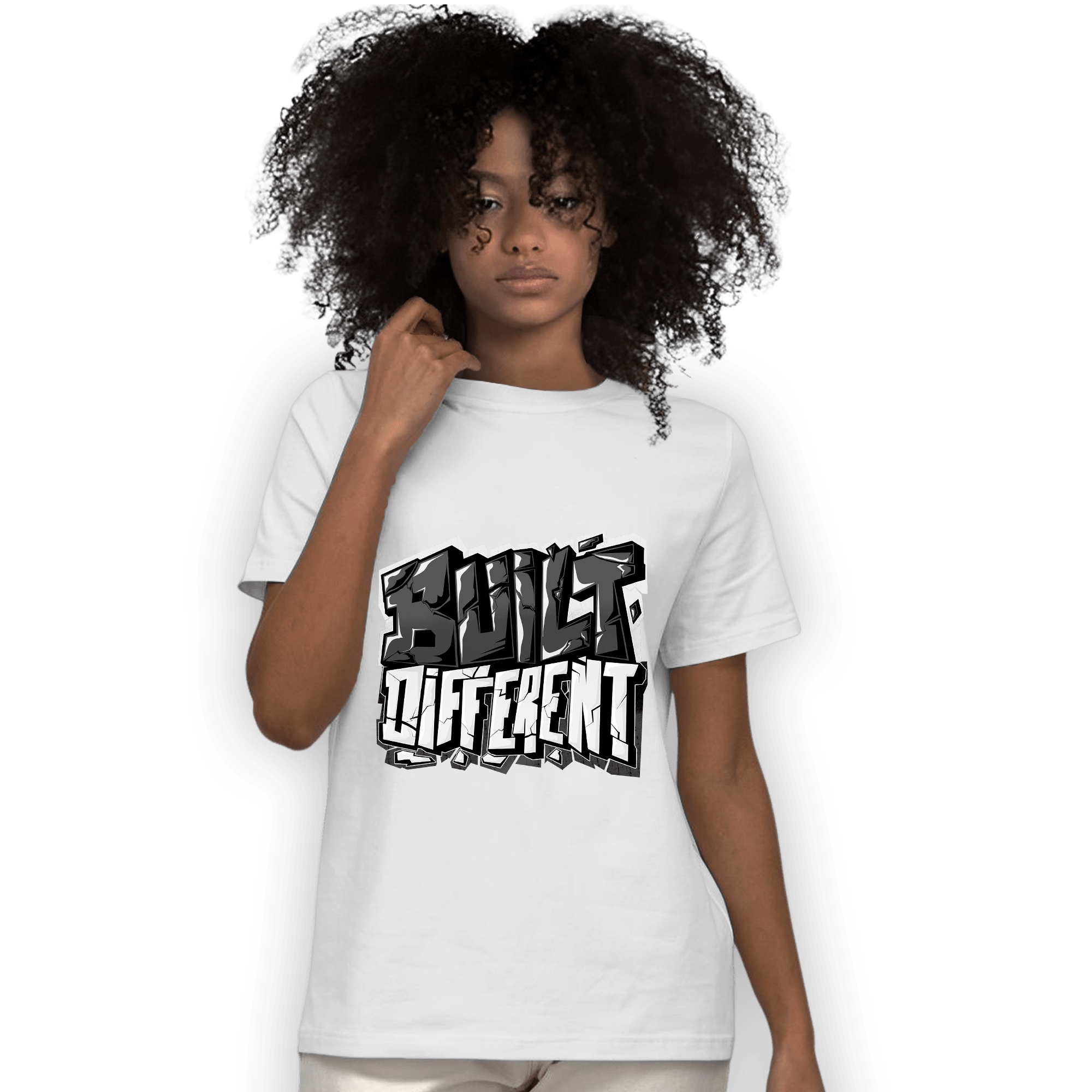 Black White 14s T Shirt Match Built Different - NastyJamz