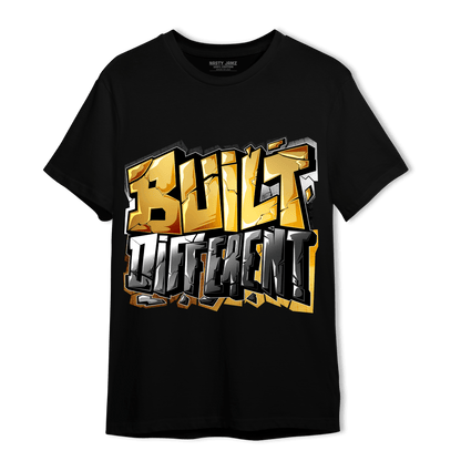 Mid SE Black Gold 1s T Shirt Match Built Different - NastyJamz