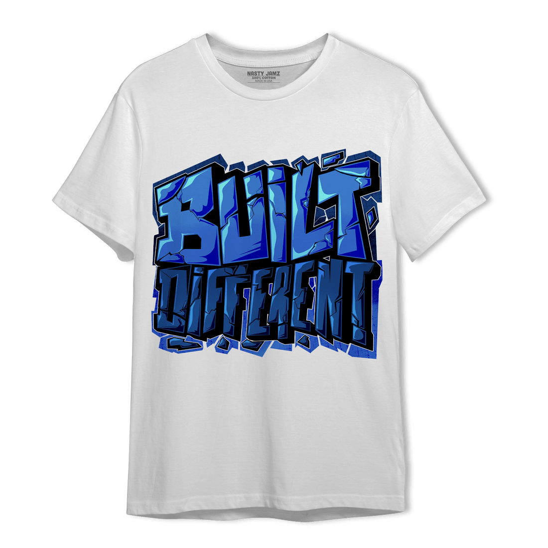University Blue Toe 1s T Shirt Match Built Different - NastyJamz