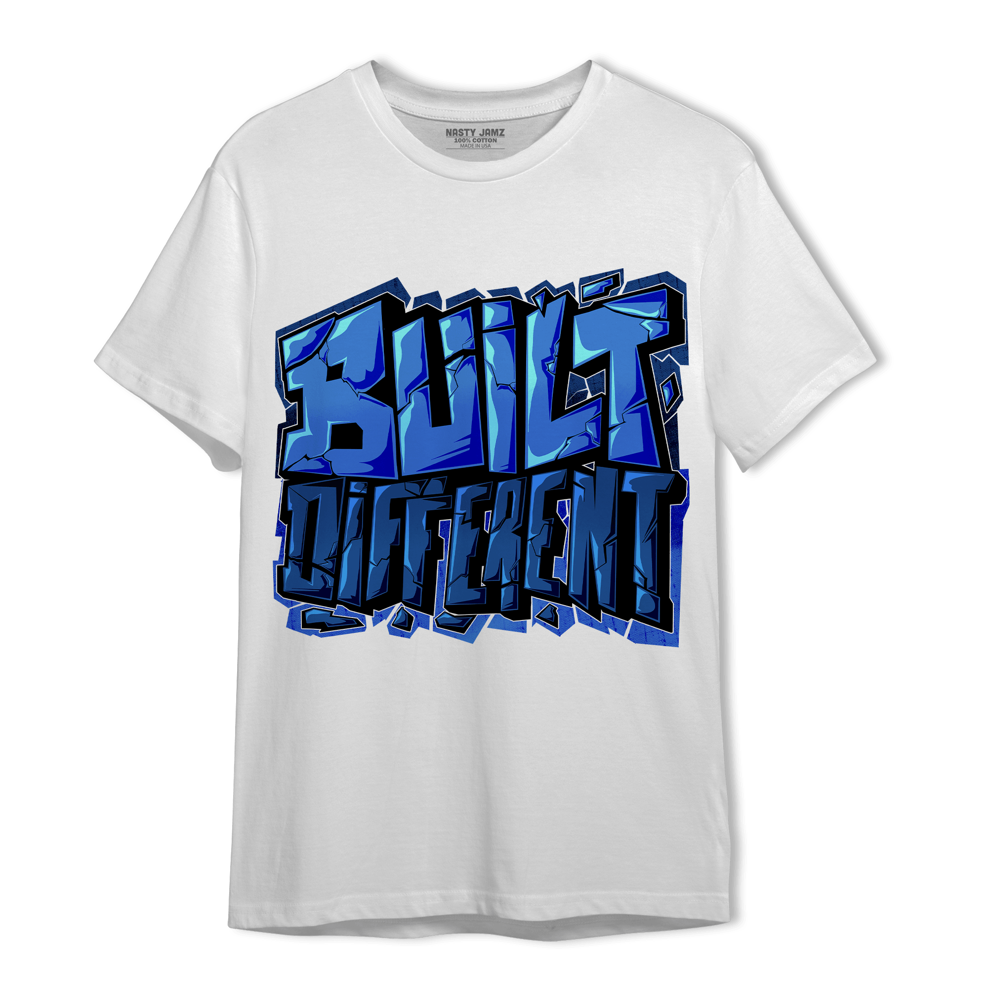 University Blue Toe 1s T Shirt Match Built Different - NastyJamz