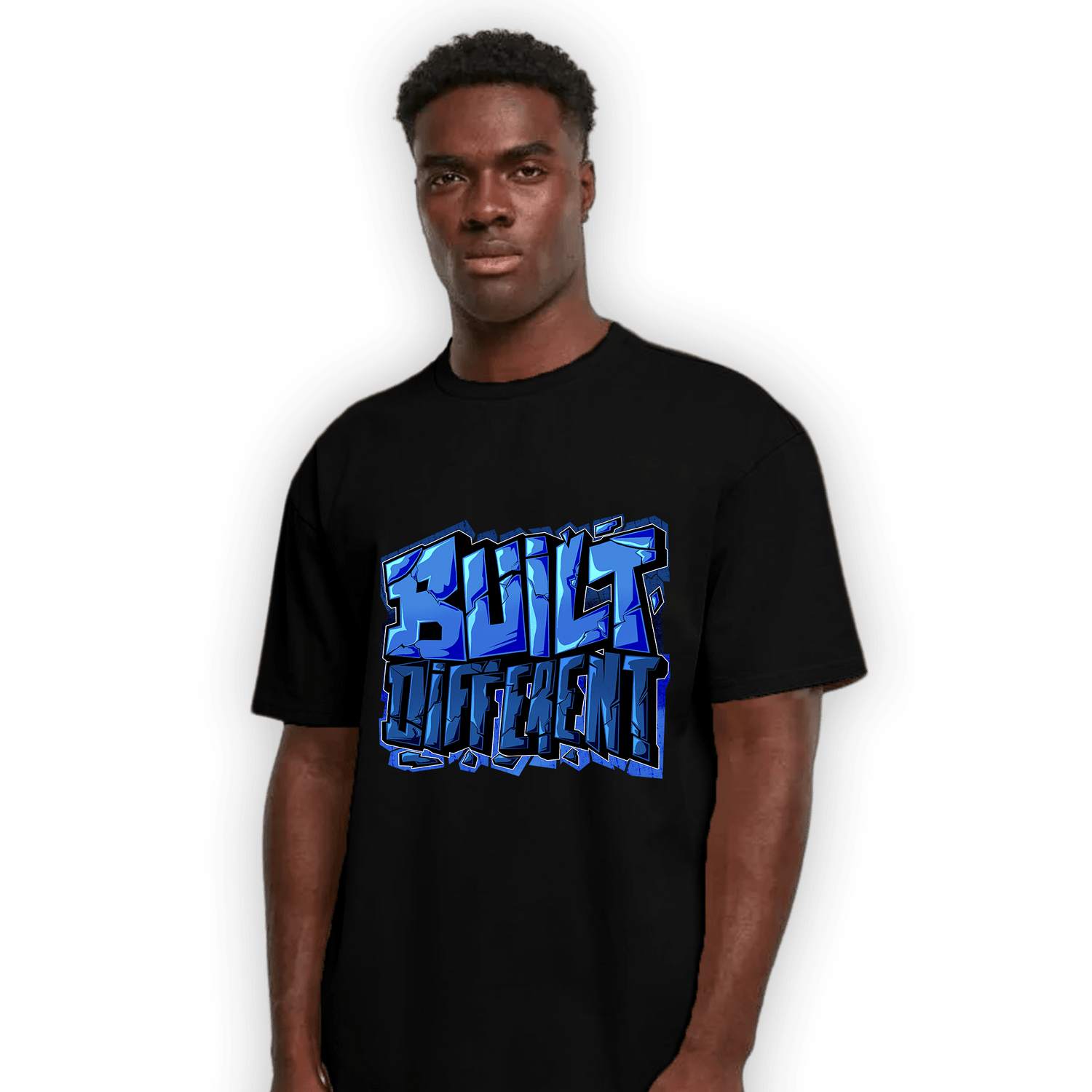 University Blue Toe 1s T Shirt Match Built Different - NastyJamz