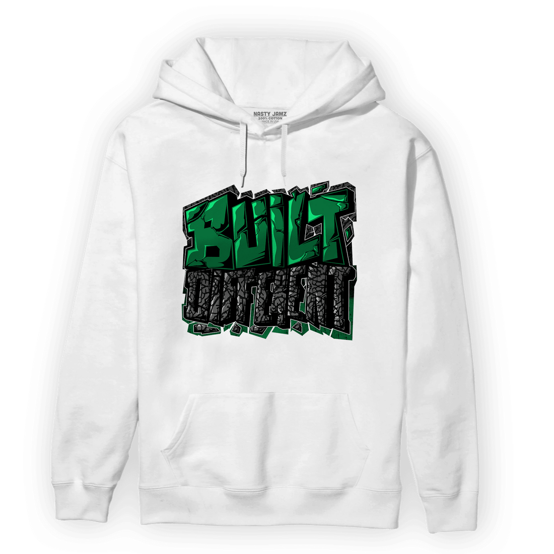 Lucky Green 3s Hoodie Match Built Different - NastyJamz