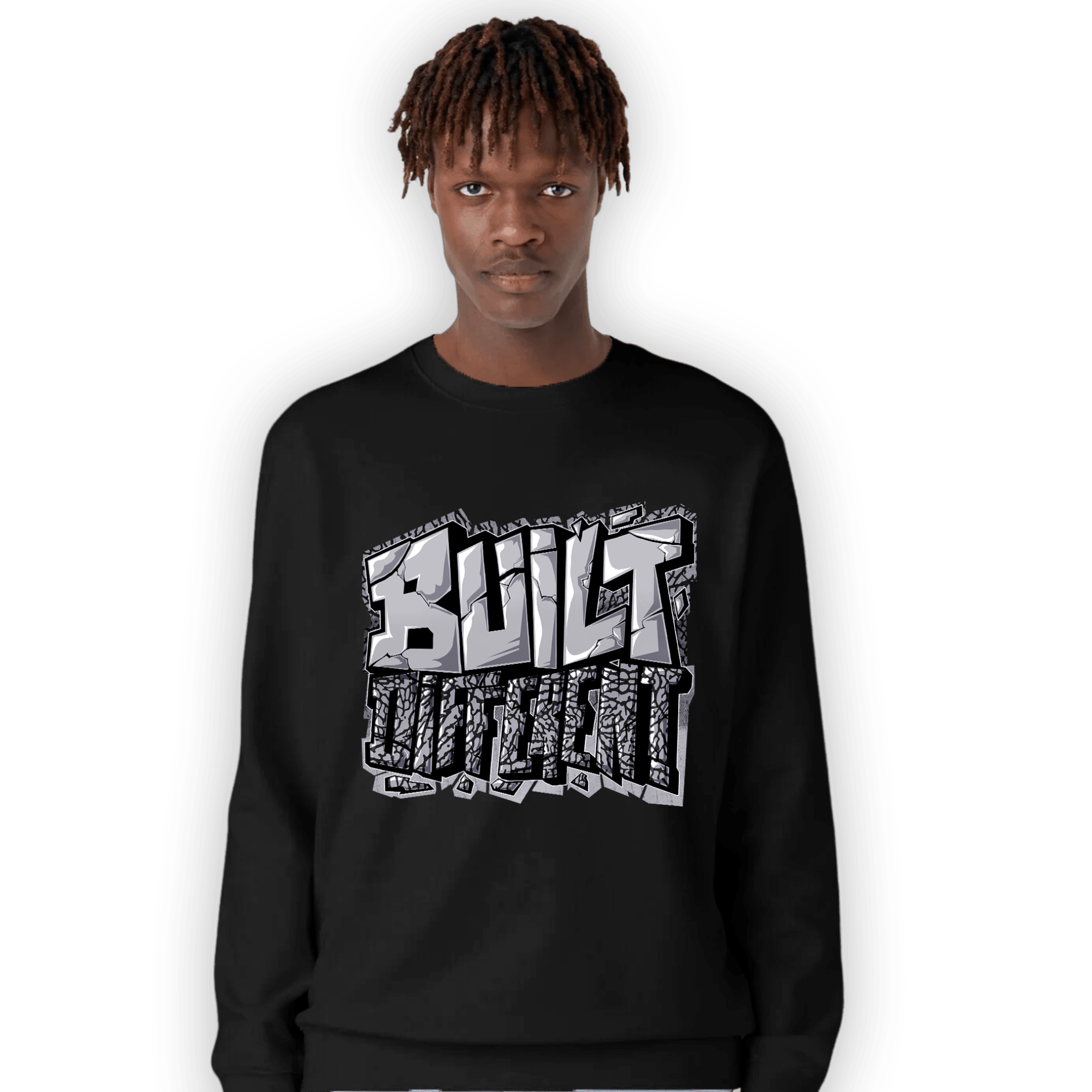 Off Noir 3s Sweatshirt Match Built Different - NastyJamz