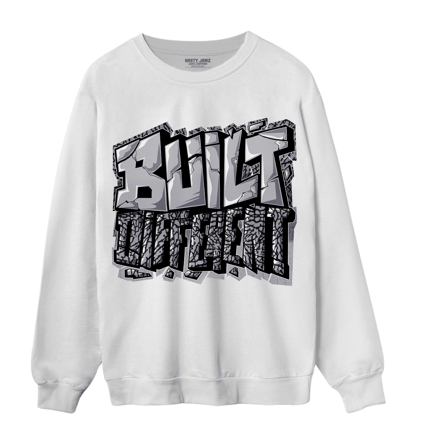 Off Noir 3s Sweatshirt Match Built Different - NastyJamz