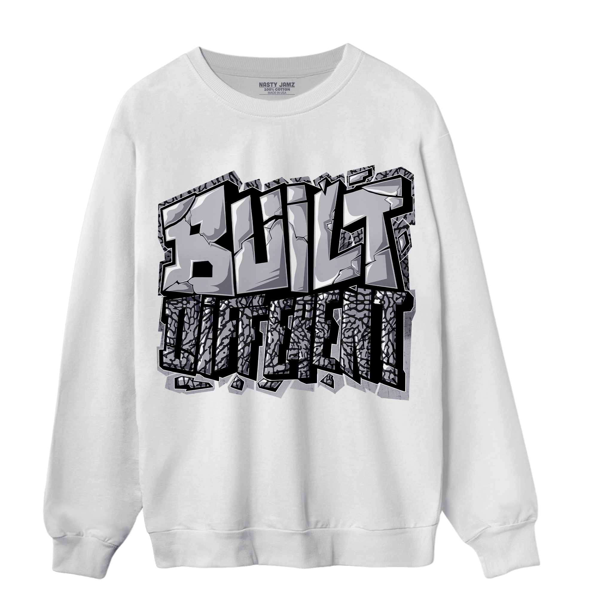 Off Noir 3s Sweatshirt Match Built Different - NastyJamz