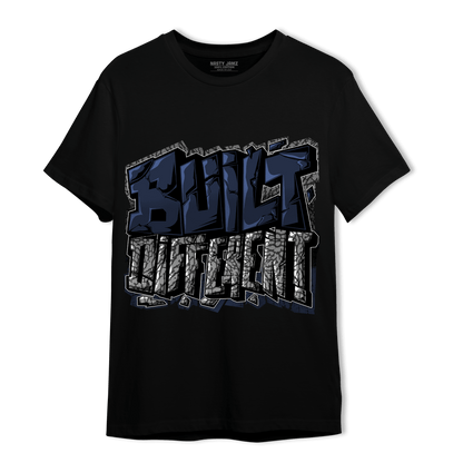 White Navy 3s T Shirt Match Built Different - NastyJamz