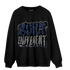 White Navy 3s Sweatshirt Match Built Different - NastyJamz