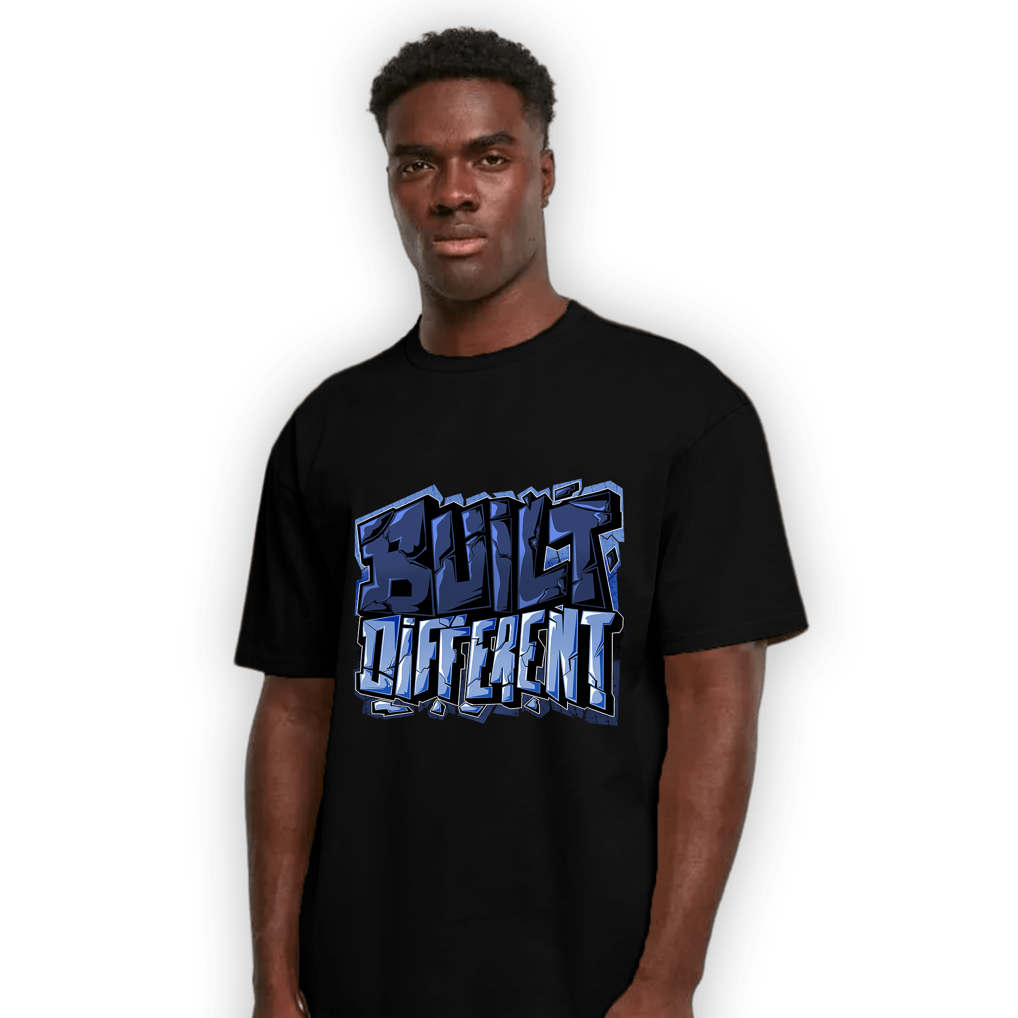 Midnight Navy 5s T Shirt Match Built Different - NastyJamz