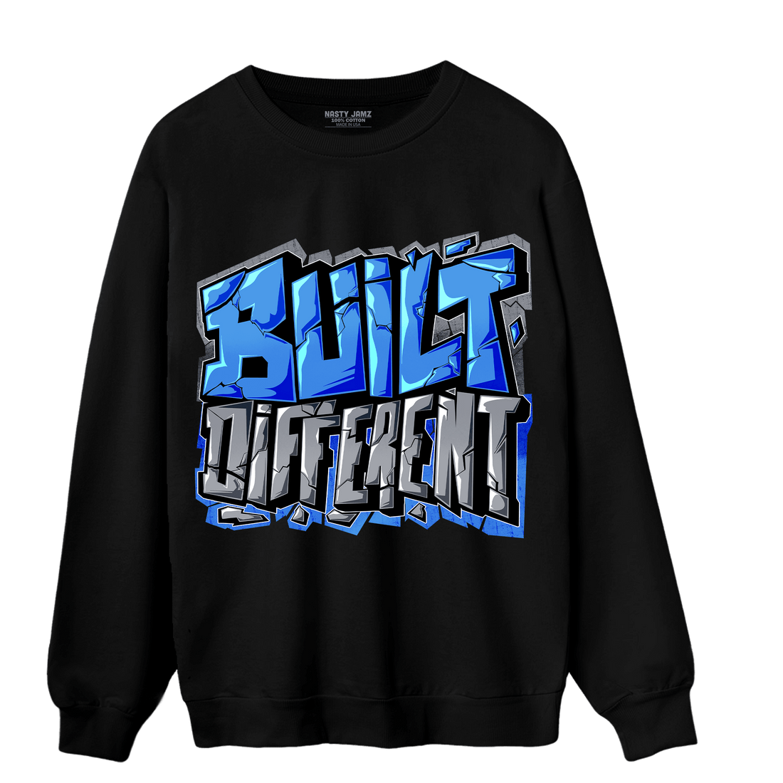 University Blue 5s Sweatshirt Match Built Different - NastyJamz