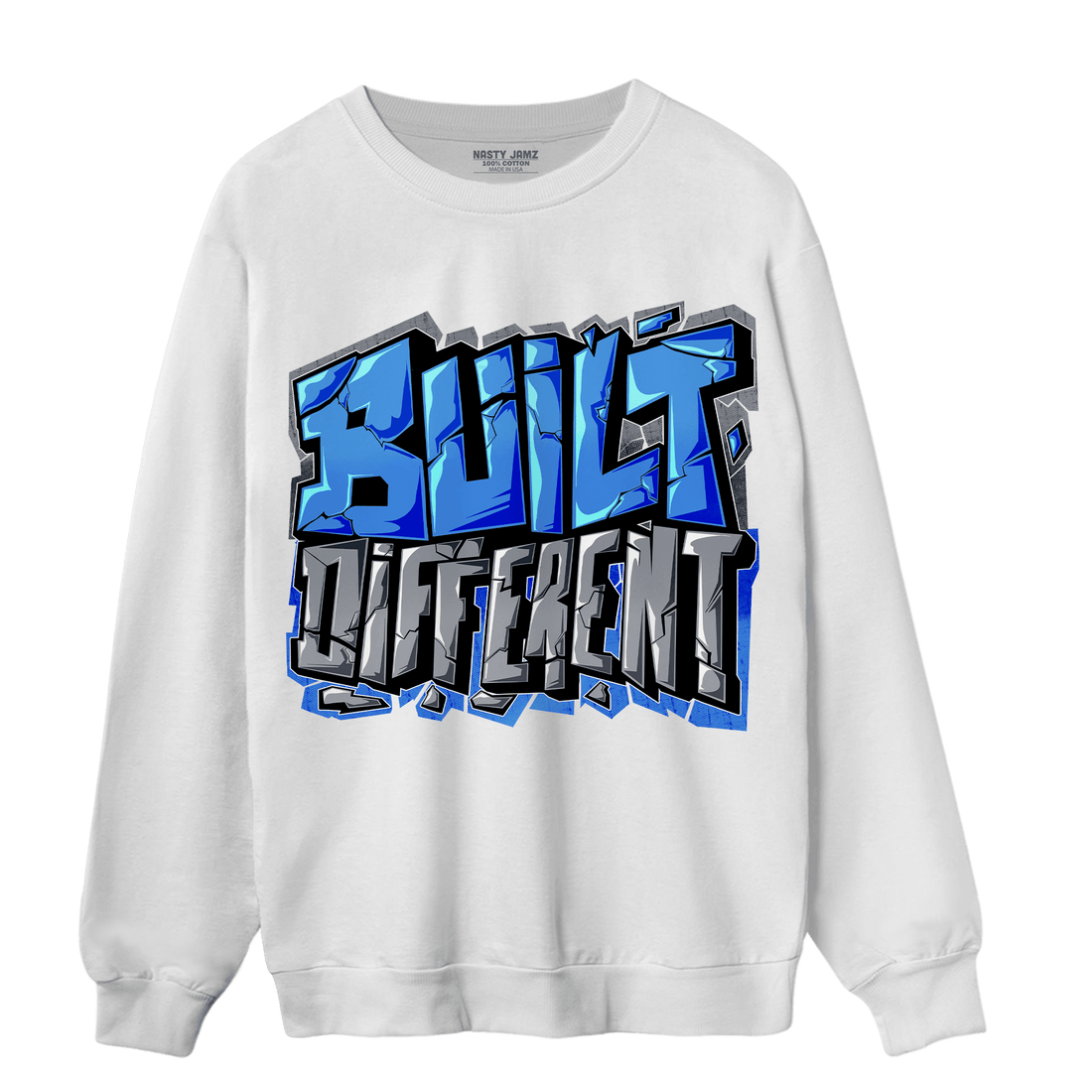 University Blue 5s Sweatshirt Match Built Different - NastyJamz