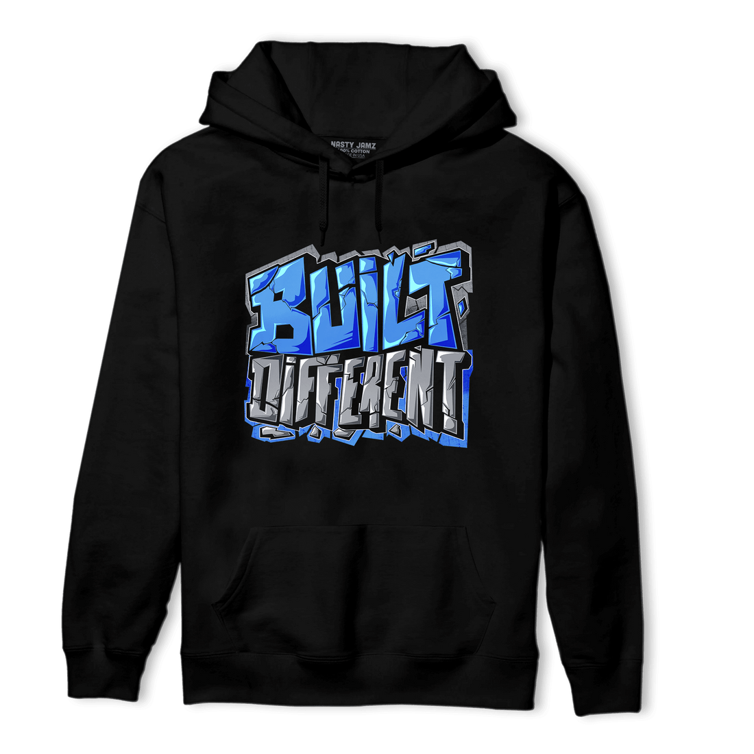 University Blue 5s Hoodie Match Built Different - NastyJamz