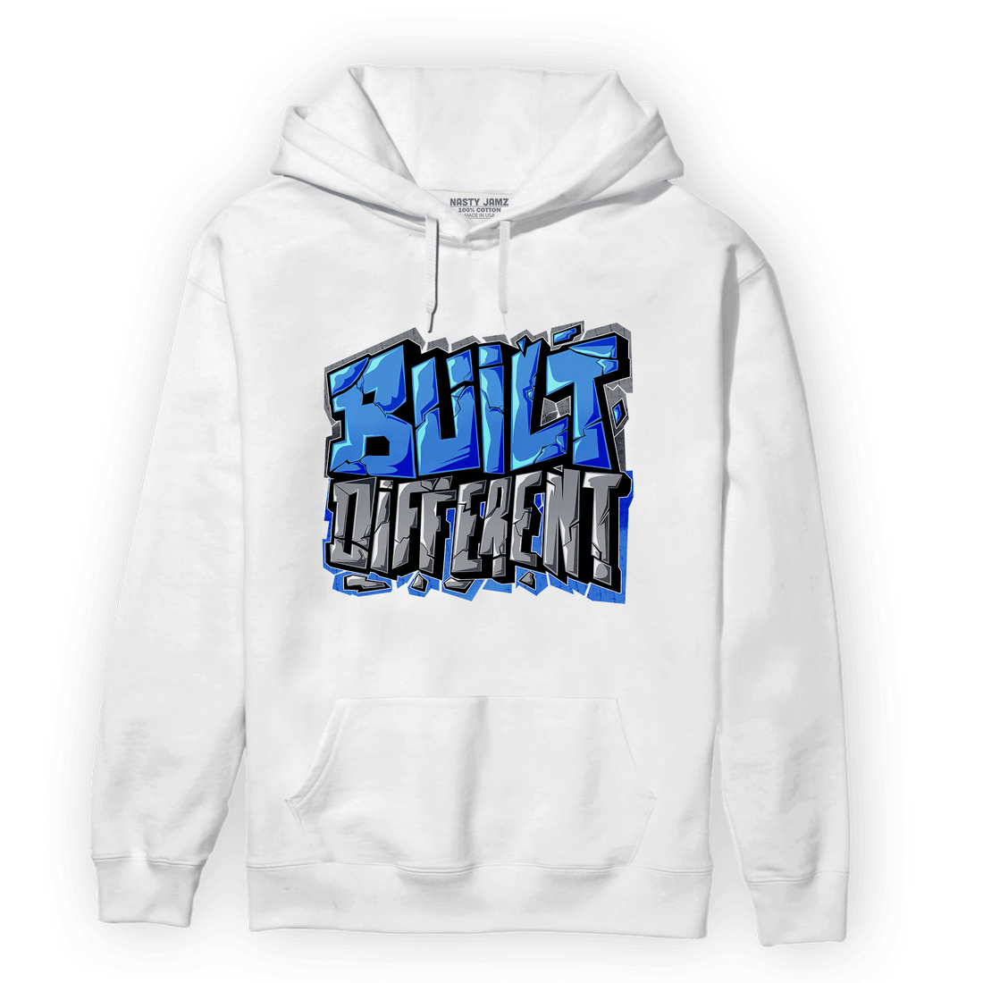 University Blue 5s Hoodie Match Built Different - NastyJamz