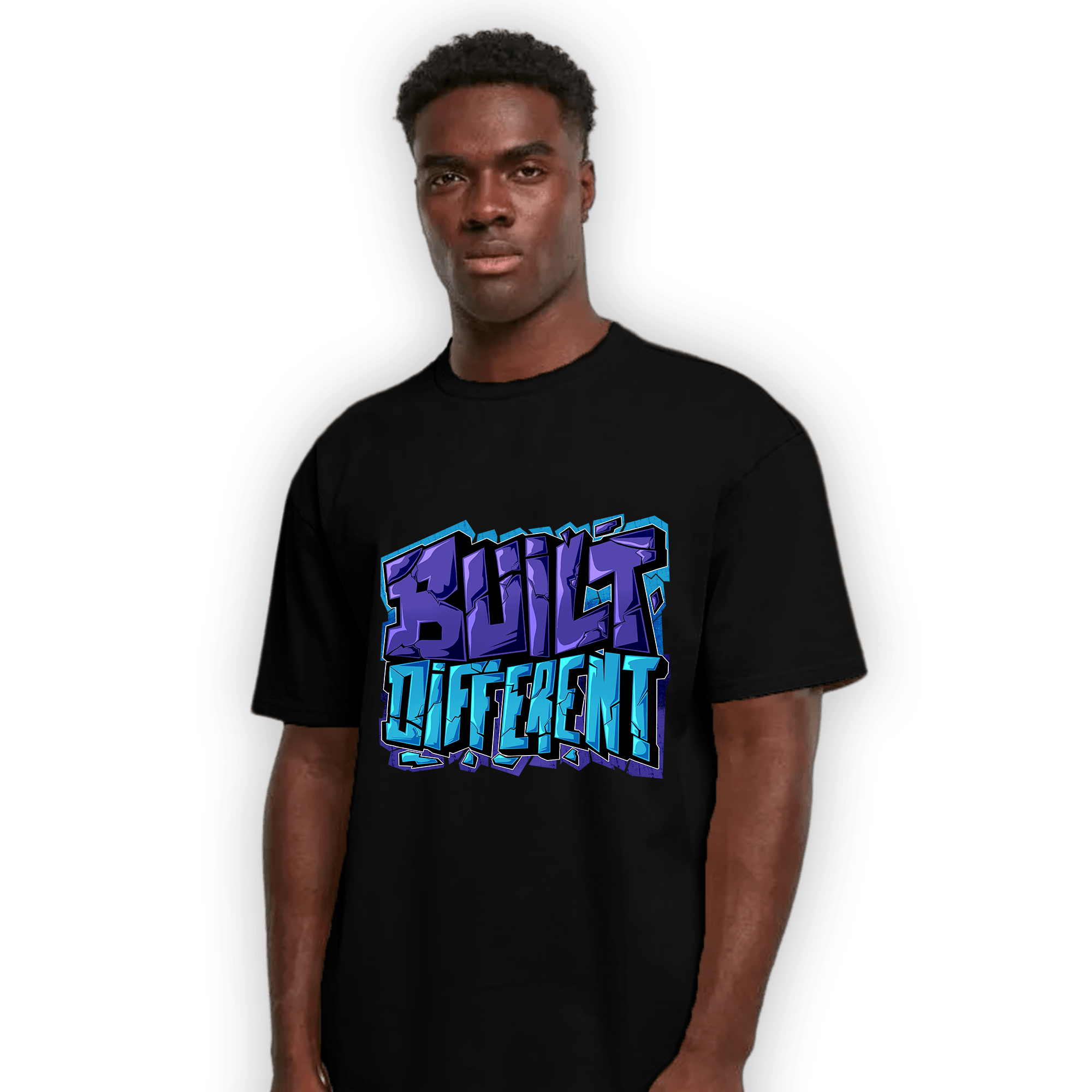 Aqua 6s T Shirt Match Built Different - NastyJamz