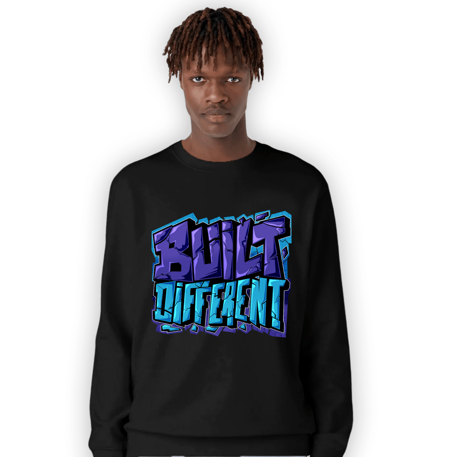 Aqua 6s Sweatshirt Match Built Different - NastyJamz